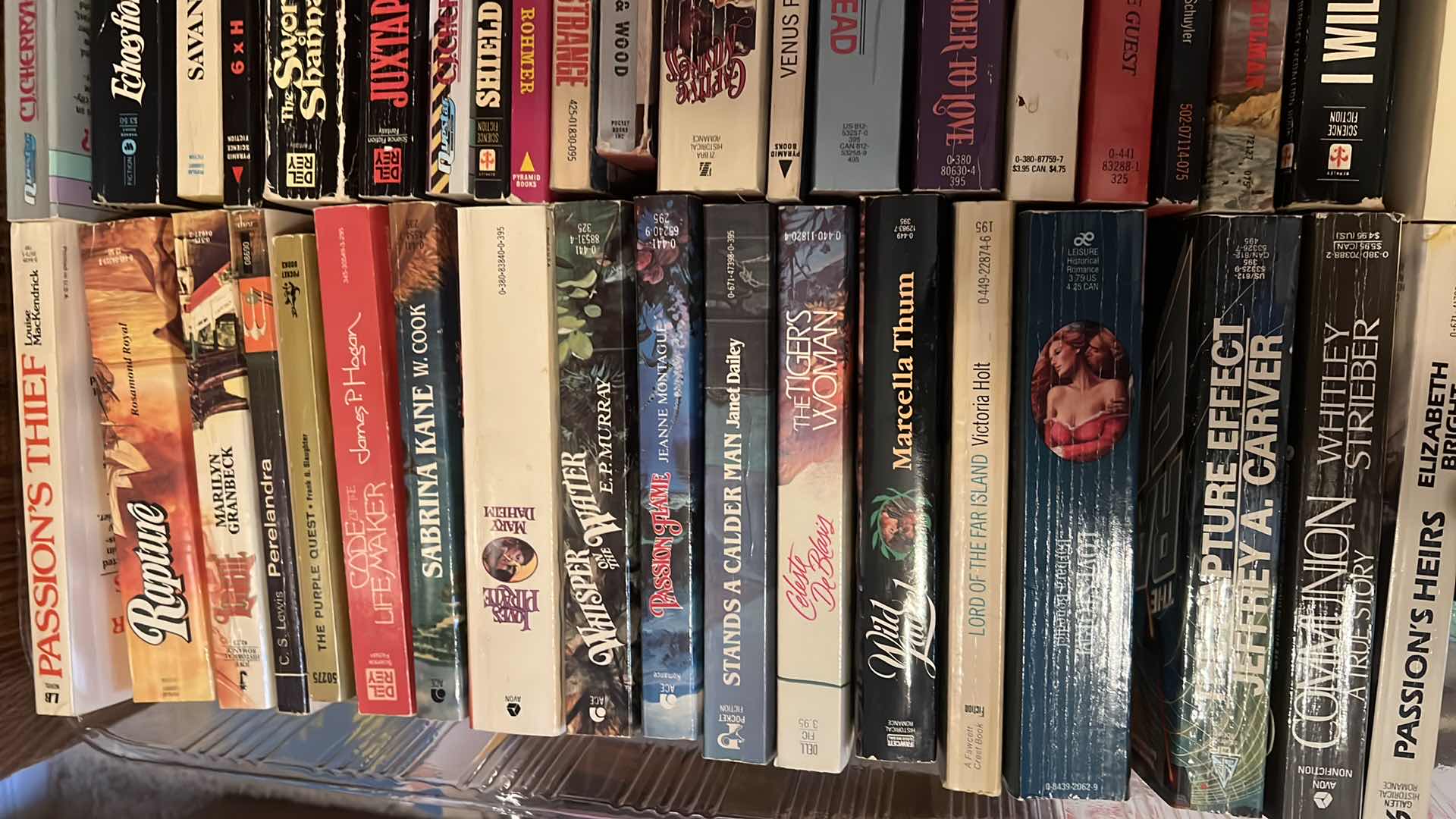 Photo 1 of PLASTIC TRAY OF SOFTCOVER NOVELS