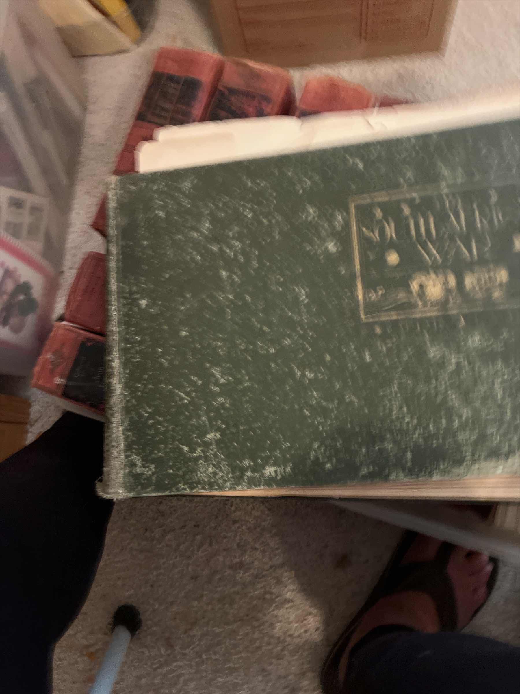 Photo 1 of PLASTIC TOTE OF VINTAGE COLLECTION OF THE CLASSICS - HARDBOUND - DICKENS, EMERSON  AND MANY MORE