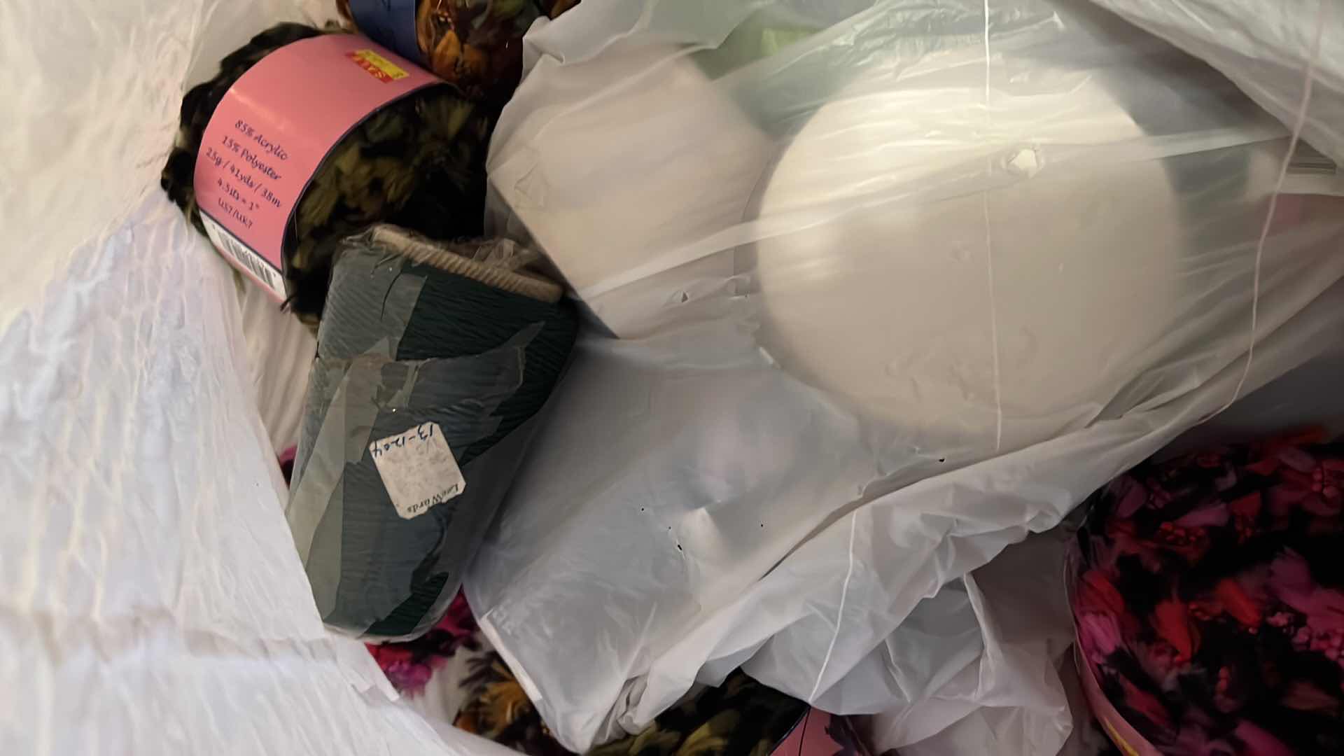 Photo 1 of BAG OF YARN AND THREAD