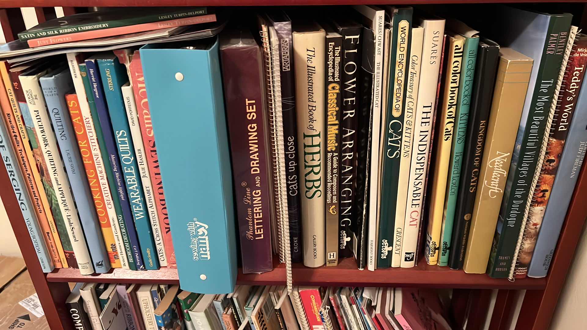 Photo 1 of SHELF OF BOOKS INCLUDING PET CARE, CRAFTING AND GARDENING