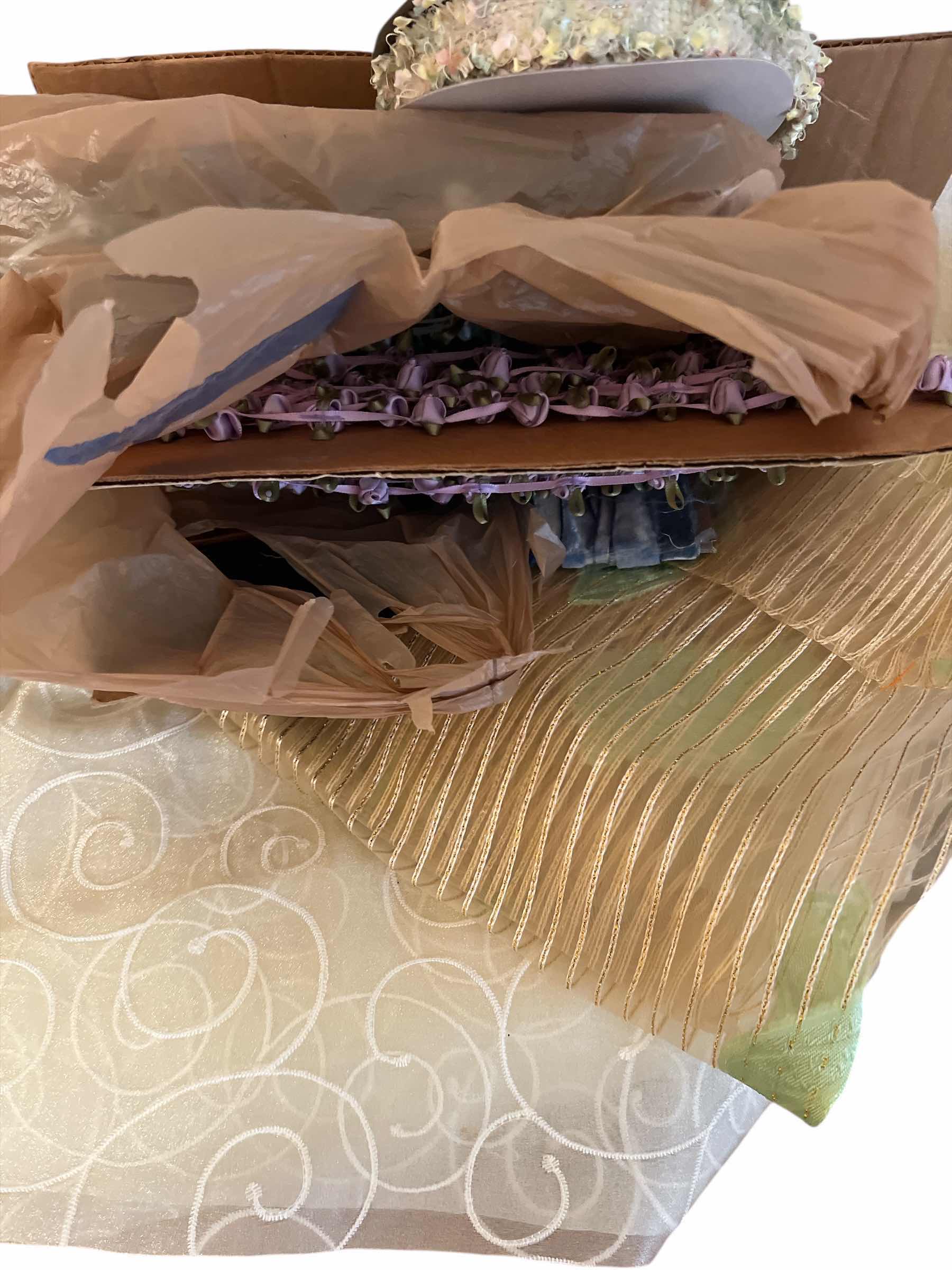 Photo 1 of BOX OF SPECIALTY FABRIC AND FANCY TRIM