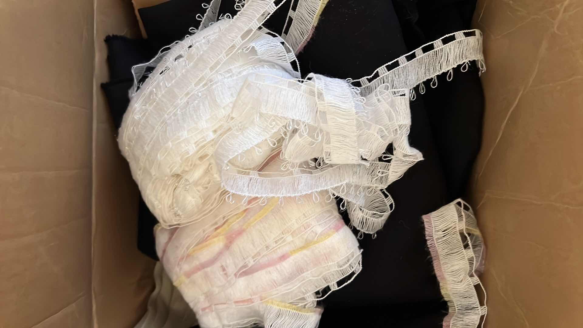 Photo 2 of BOX OF SPECIALTY FABRIC AND FANCY TRIM