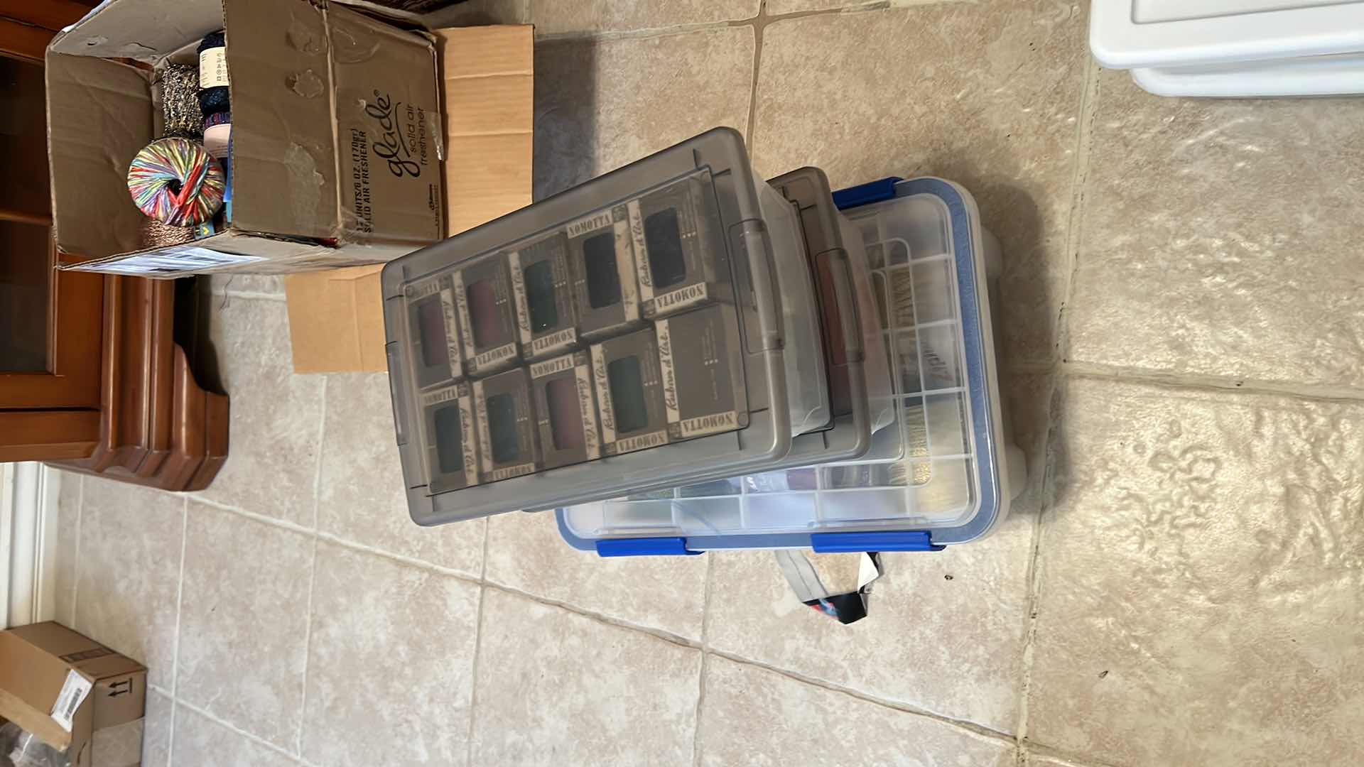 Photo 1 of TOTE  AND CONTENTS - FABRIC