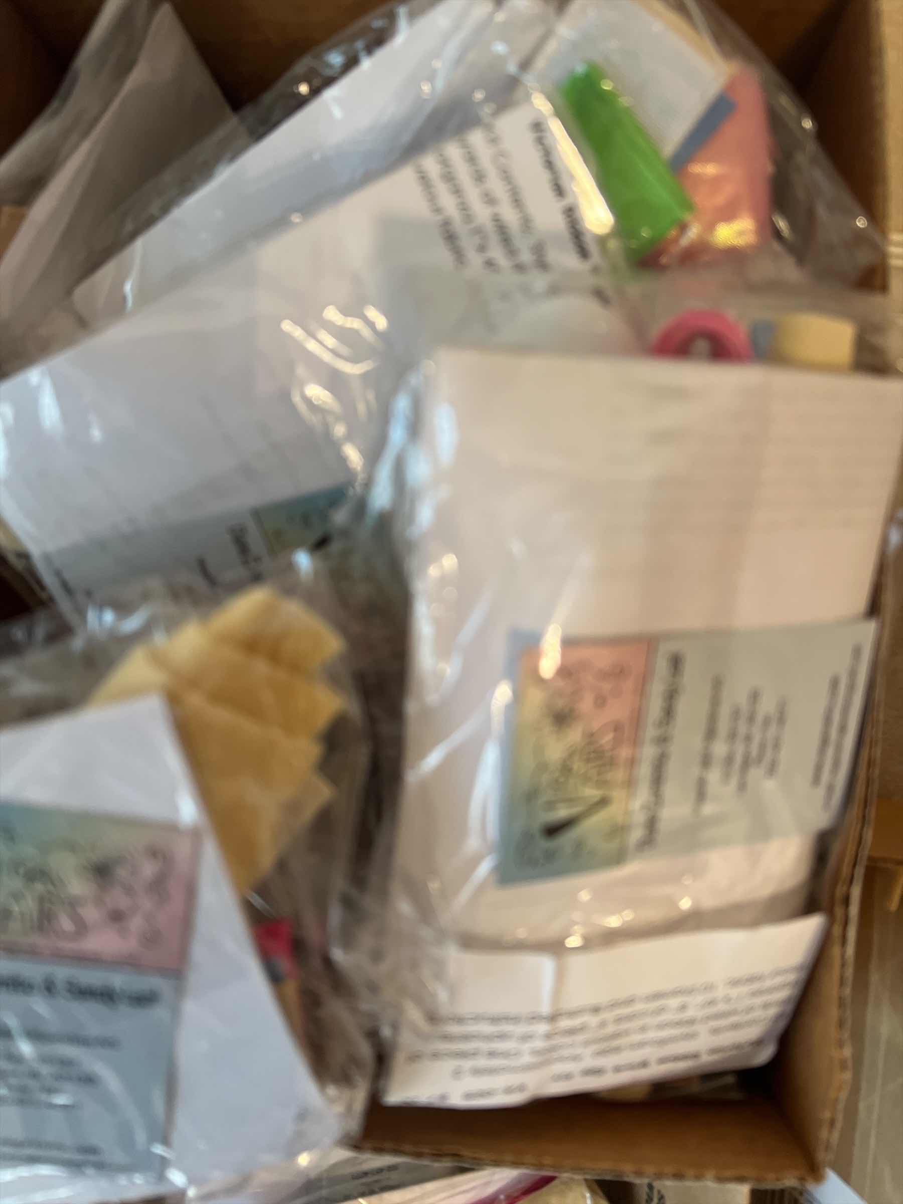 Photo 1 of 5 BOXES OF CRAFT SUPPLIES INCLUDING BEADS, CRAFT KITS, PILL BOXES, FINDINGS AND MORE