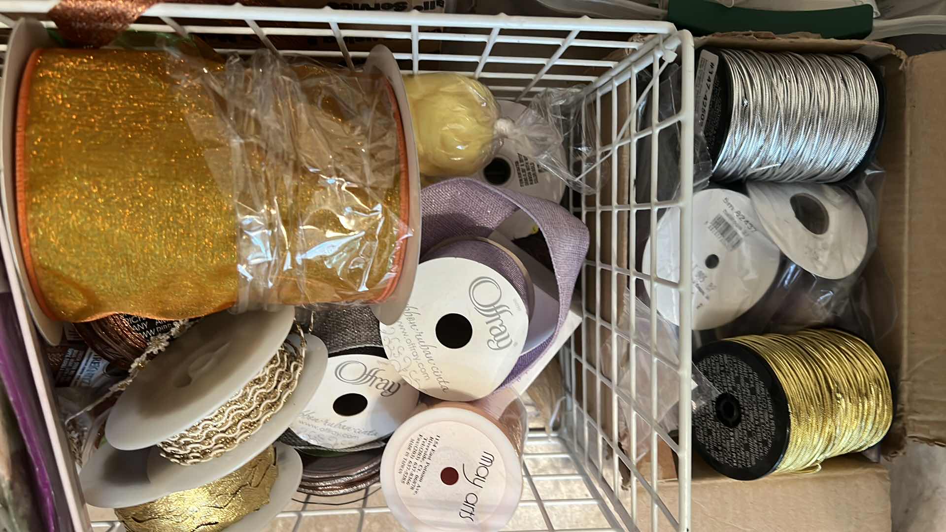 Photo 1 of 5 BOXES OF THREAD, RIBBON AND TRIM