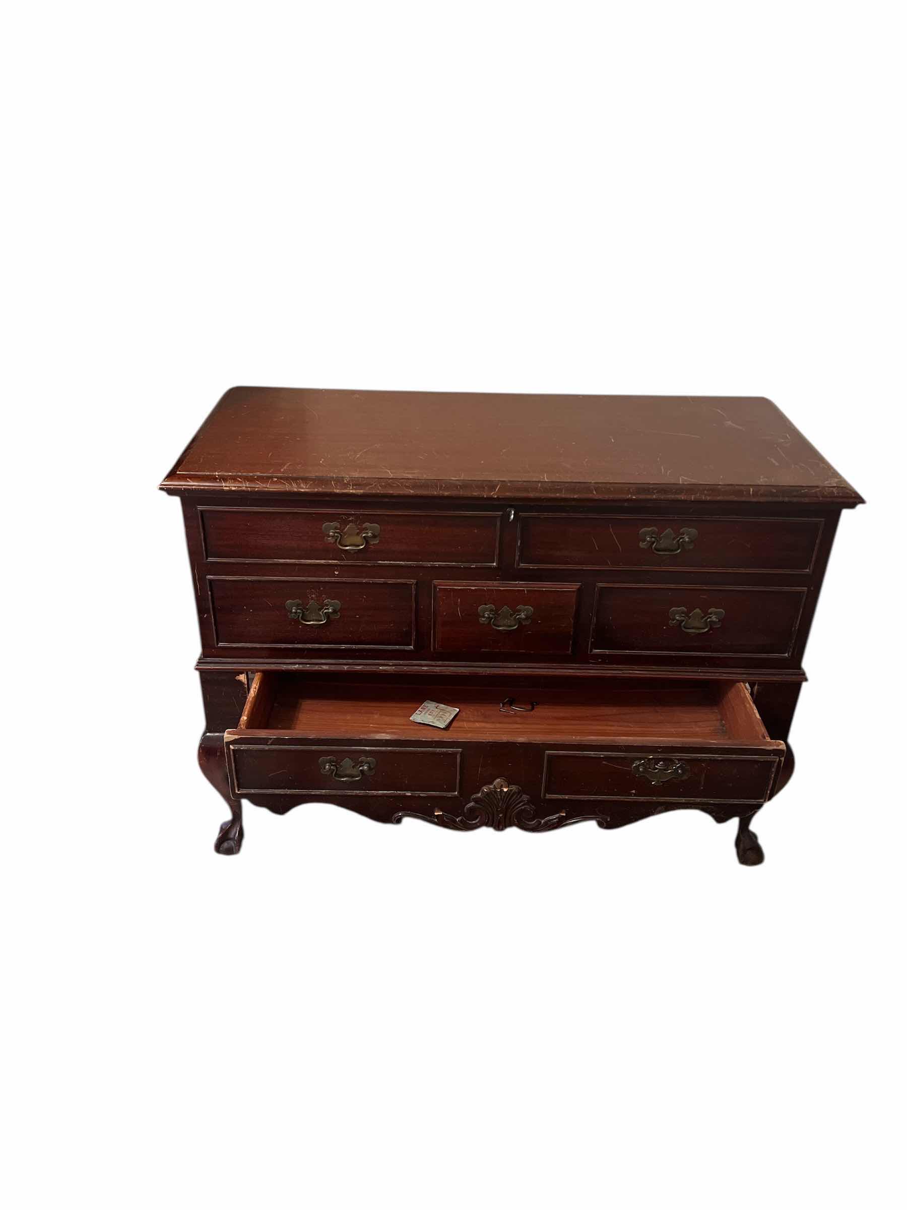 Photo 1 of 18” DEEP X 42” WIDE X 32” HIGH - ANTIQUE LANE CEDAR CHEST WITH TOP LOAD CHEST AND BOTTOM DRAWER - AUTHENTIC