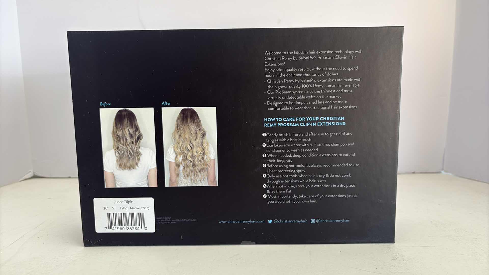 Photo 1 of SALONPRO CHRISTIAN REMY PRO SEAM CLIP IN HAIR EXTENSIONS 16” 120G “MARTINI”