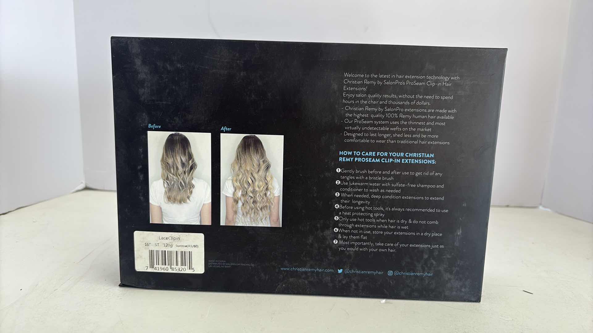 Photo 1 of SALONPRO CHRISTIAN REMY PRO SEAM CLIP IN HAIR EXTENSIONS 16”120g “SUNRISE”