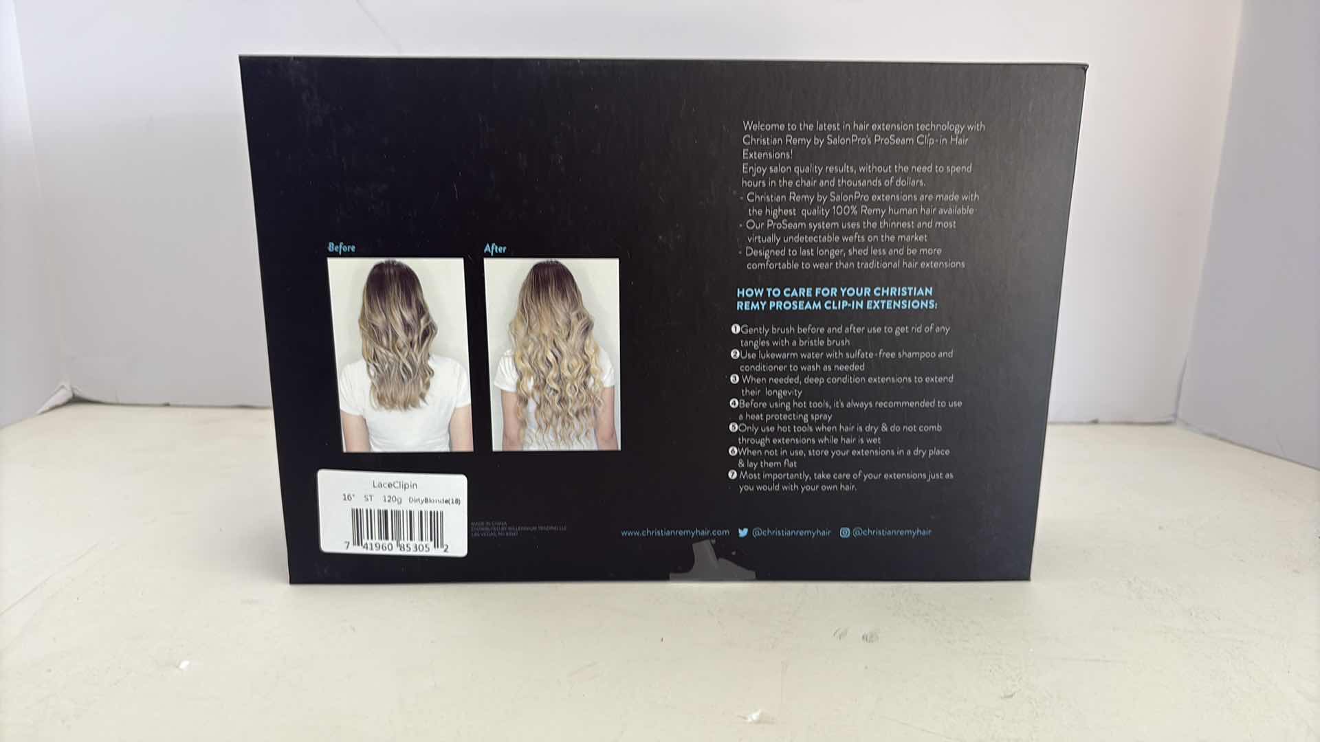 Photo 1 of SALONPRO CHRISTIAN REMY PRO SEAM CLIP IN HAIR EXTENSIONS 16” 120g “DIRTY BLONDE”