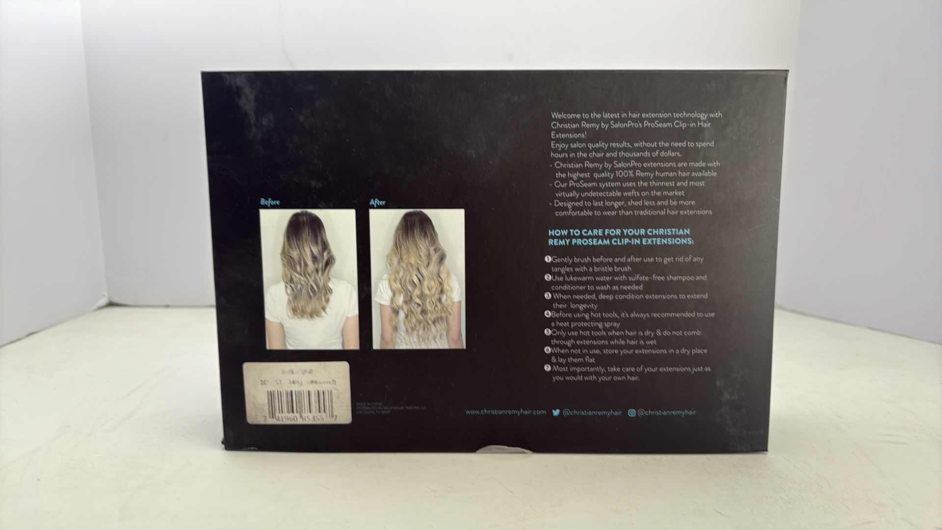 Photo 1 of SALONPRO CHRISTIAN REMY PRO SEAM CLIP IN HAIR EXTENSIONS 16” 140g “OFF BROWN”