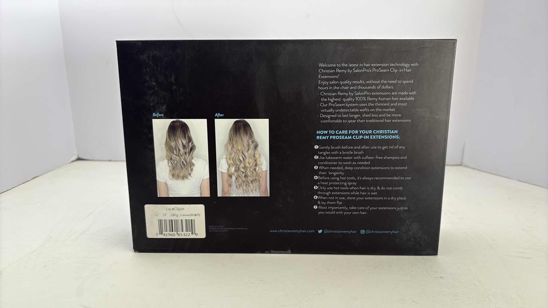 Photo 1 of SALONPRO CHRISTIAN REMY PRO SEAM CLIP IN HAIR EXTENSIONS 18” 120g “COSMO”