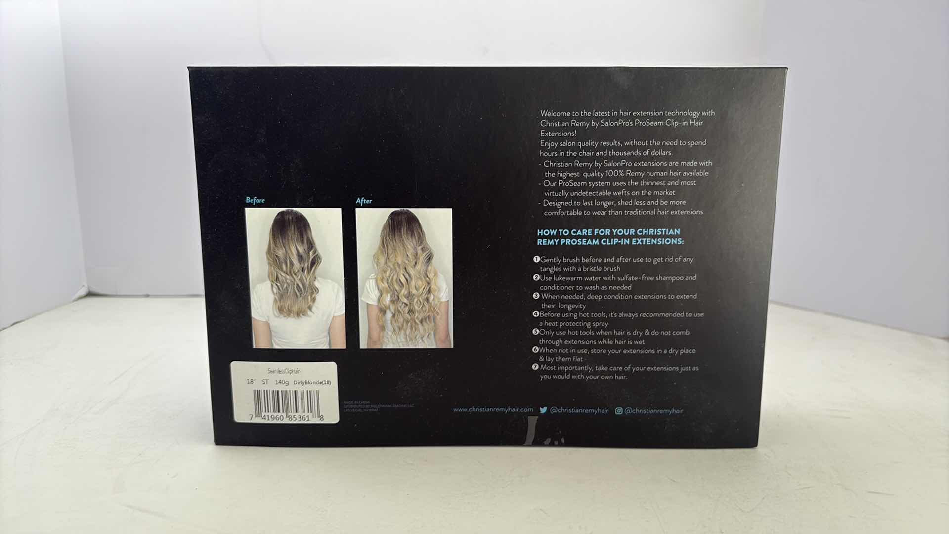 Photo 1 of SALONPRO CHRISTIAN REMY PRO SEAM CLIP IN HAIR EXTENSIONS 18” 140g “DIRTY BLONDE”