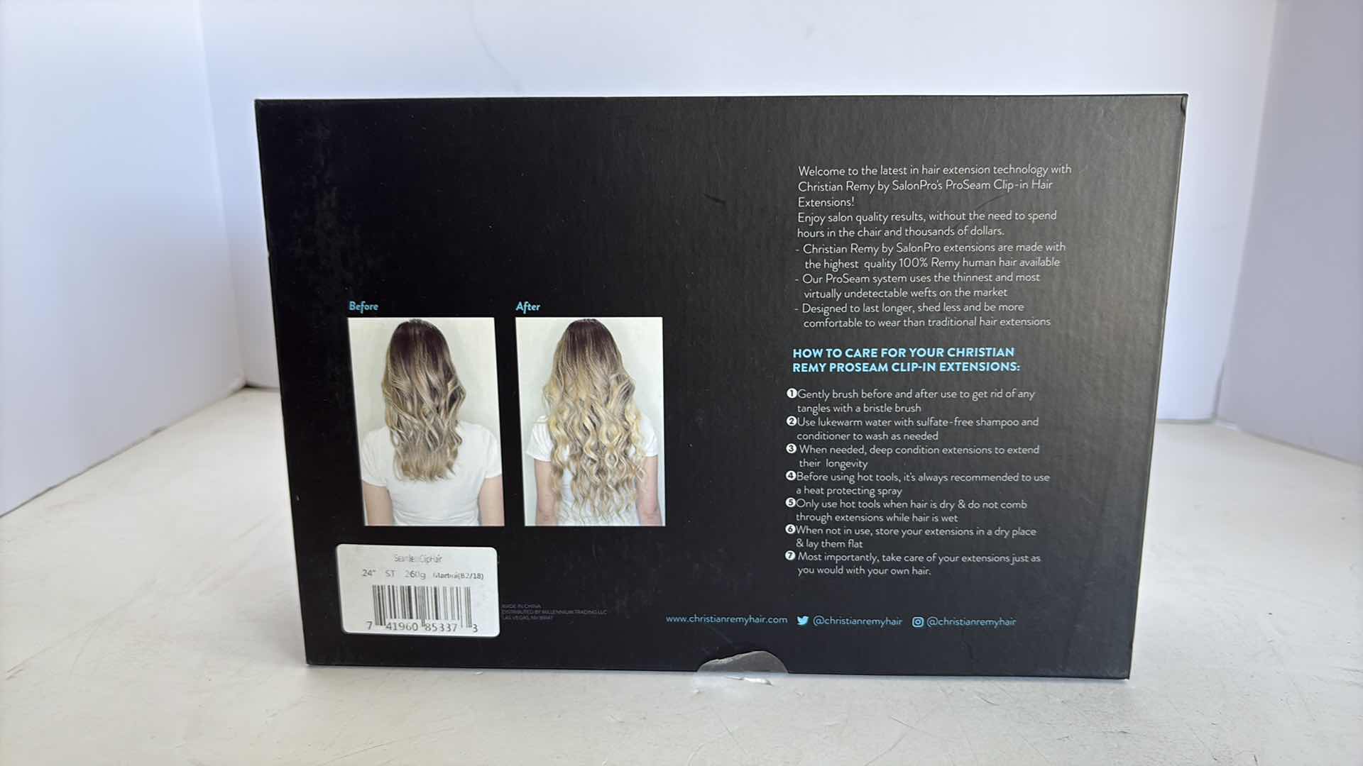 Photo 1 of SALONPRO CHRISTIAN REMY PRO SEAM CLIP IN HAIR EXTENSIONS 24” 260g “MARTINI”