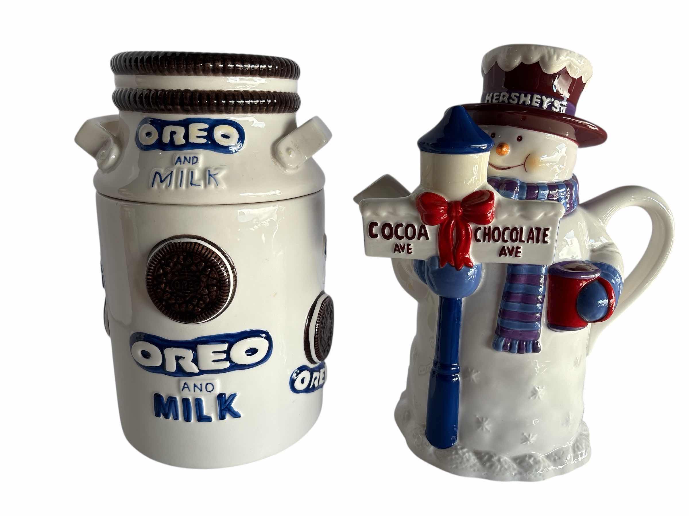 Photo 1 of 2-OREO & HERSHEYS COOKIE JAR'S H9.5”