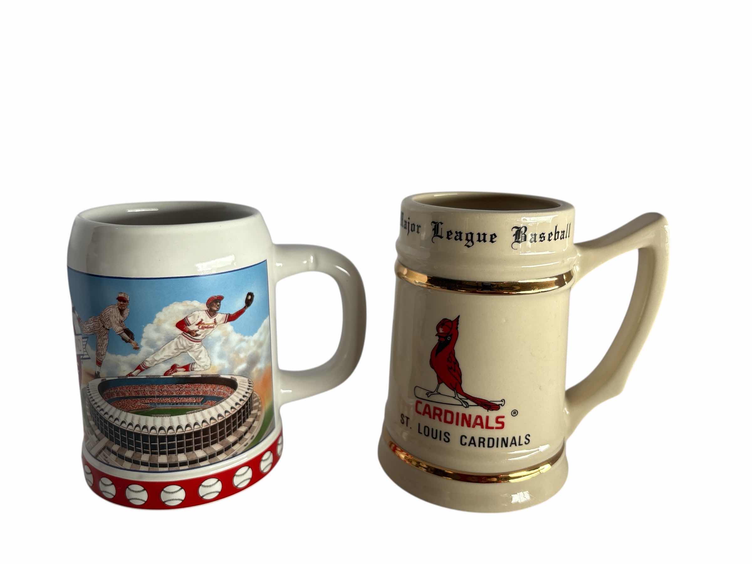Photo 1 of 2-BASEBALL BEER STEIN'S H5.5”