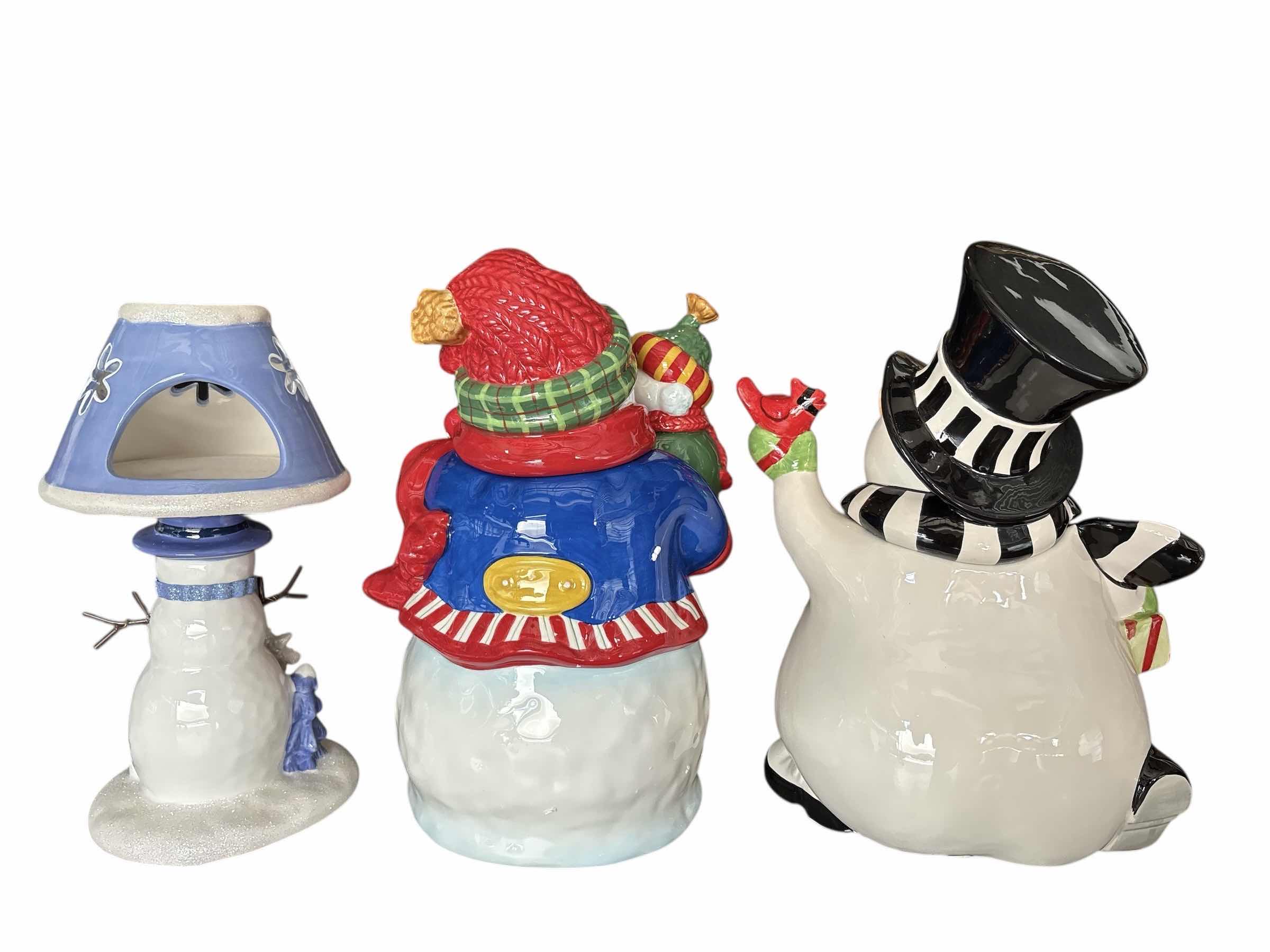 Photo 1 of 3PCS- NEW HOLIDAY COOKIE JARS AND CANDLE HOLDER