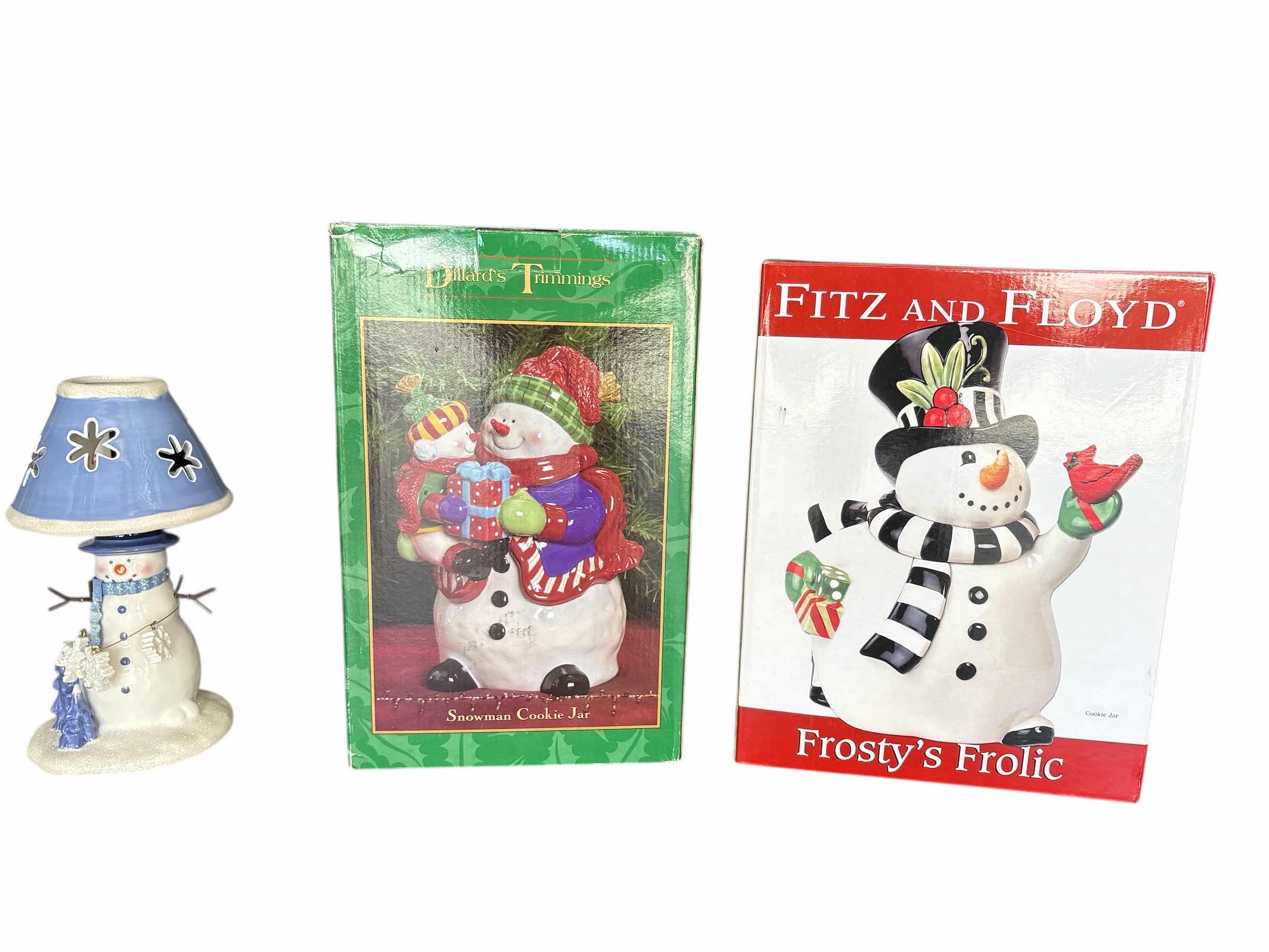 Photo 1 of 3PCS- NEW HOLIDAY COOKIE JARS AND CANDLE HOLDER