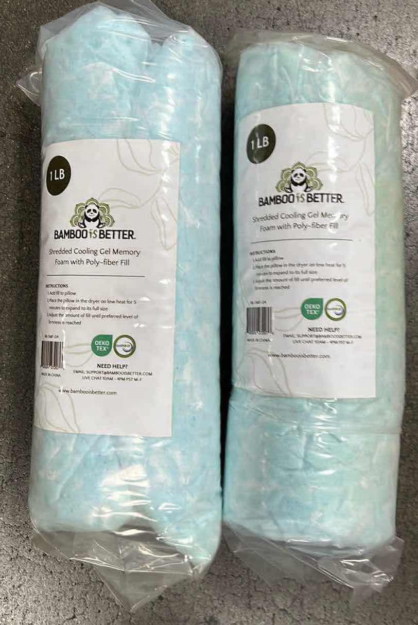 Photo 1 of 2- COOLING GEL MEMORY FOAM PILLOW REFILLS 1LB