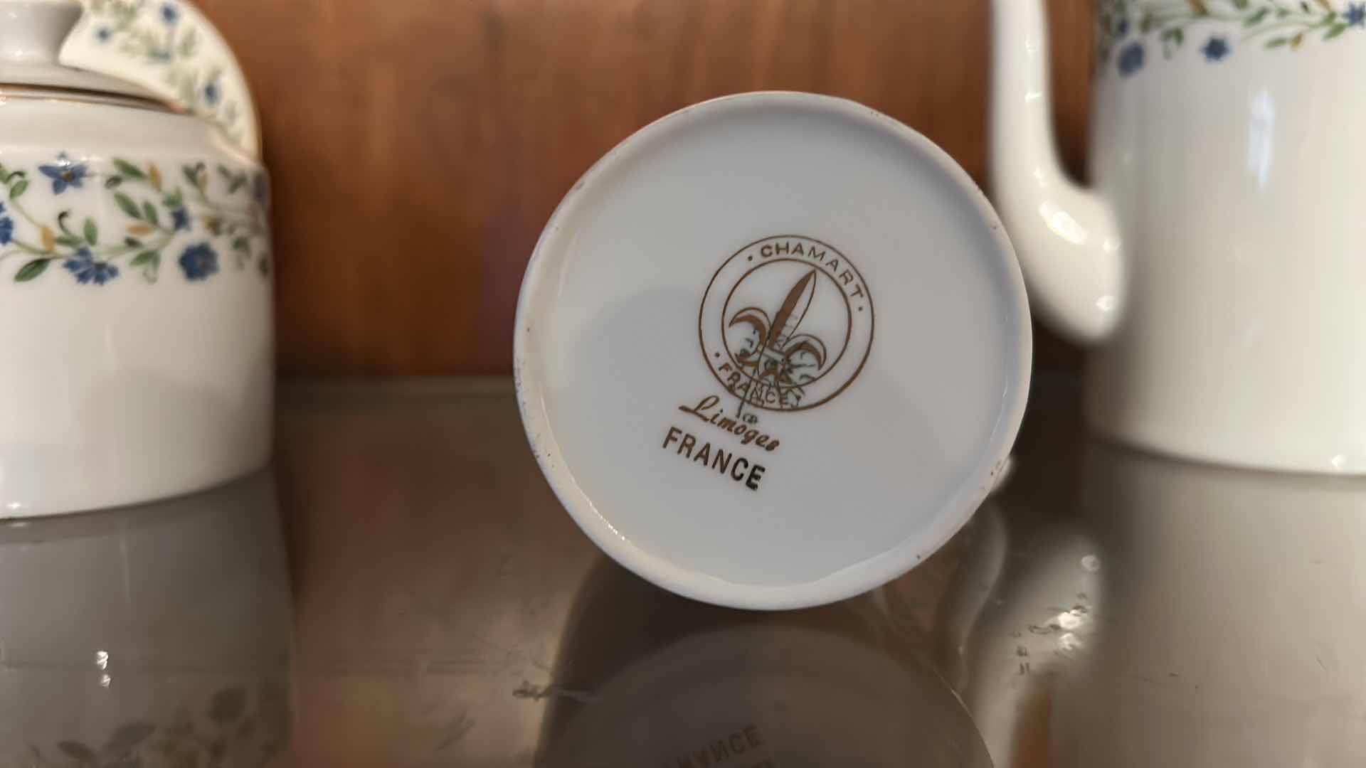 Photo 1 of 8 PC VINTAGE CHAMART LIMOGES PORCELAIN DINNERWARE