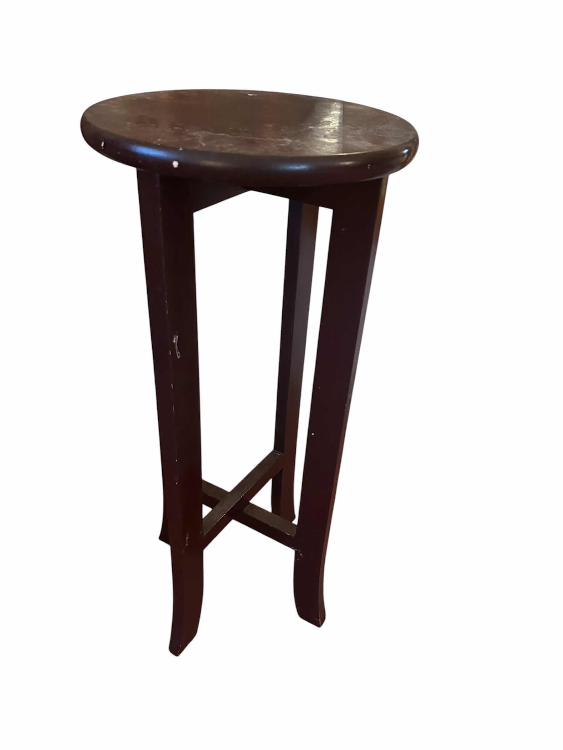 Photo 1 of DARK BROWN BUTLER SPECIALTY ARIELLE SIDE TABLE W FLARED LEGS H 25"