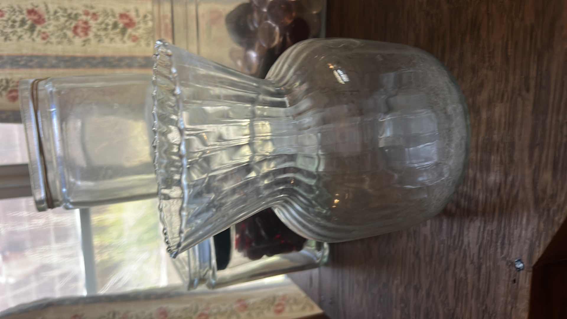 Photo 1 of 12- COLORED & CLEAR GLASS VASES VARIOUS SIZES