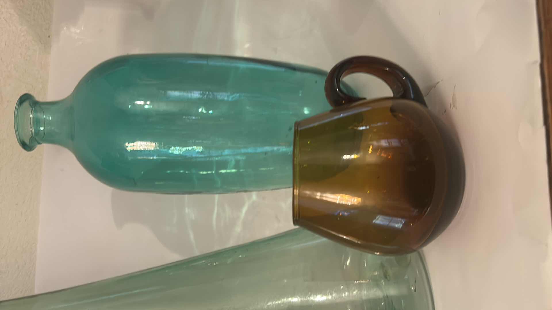 Photo 1 of COLORED GLASS PIECES MADE IN SPAIN (TALLEST 16”)