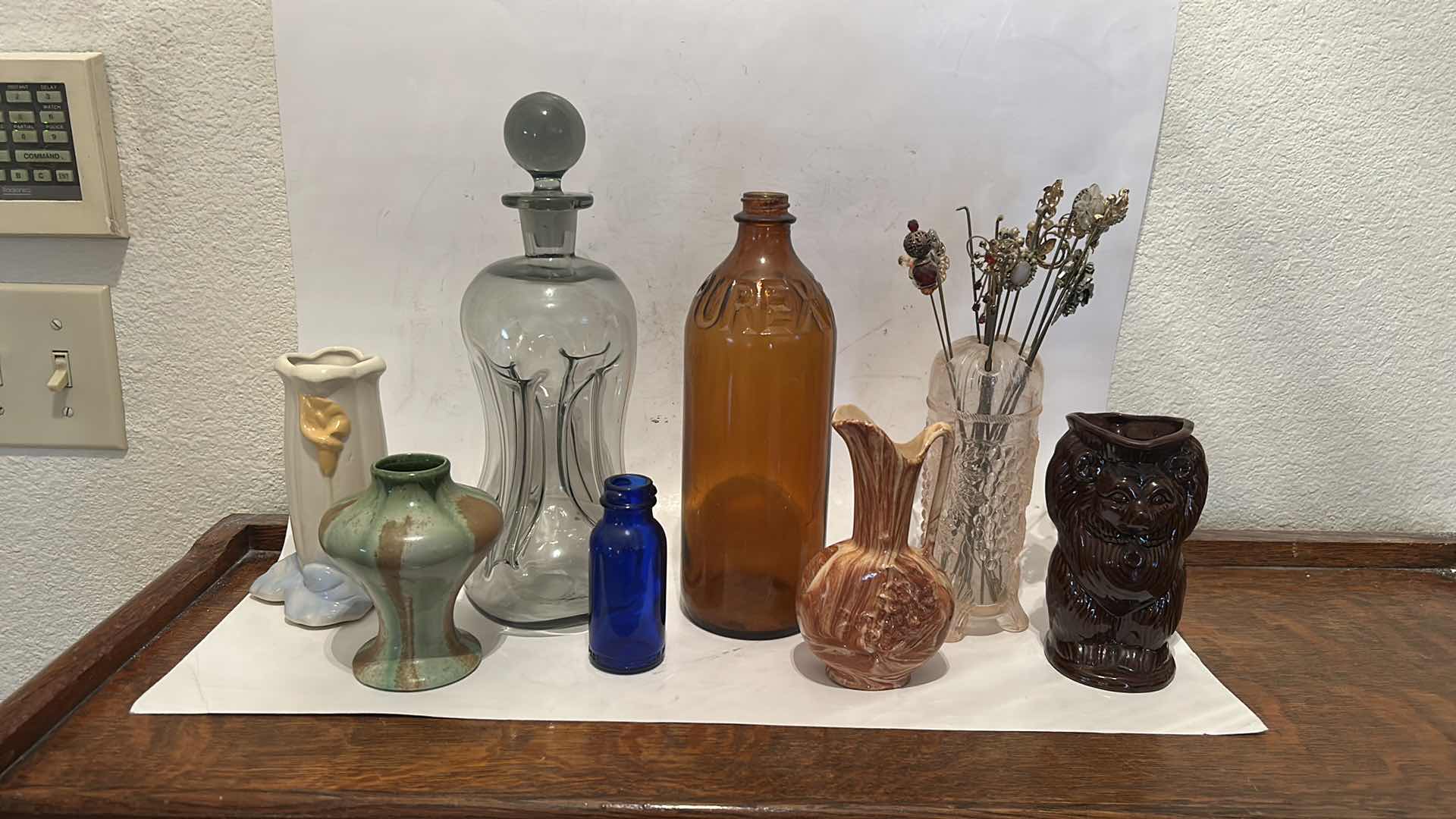 Photo 1 of COLLECTION OF BOTTLES, VASES, DECANTER AND MORE