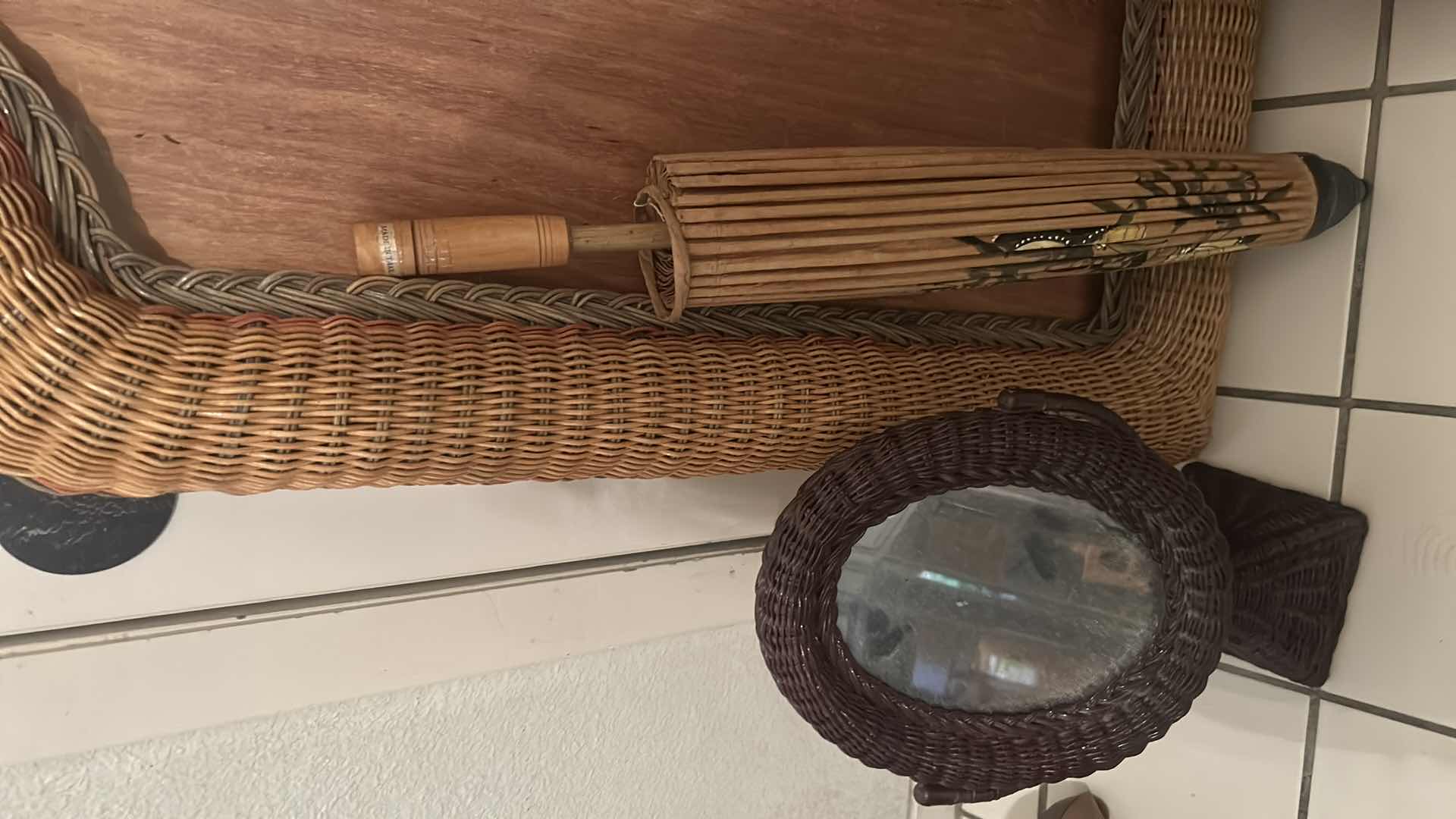 Photo 1 of VINTAGE 1970s BOHO CHIC WICKER & RATTAN HOME DECORs