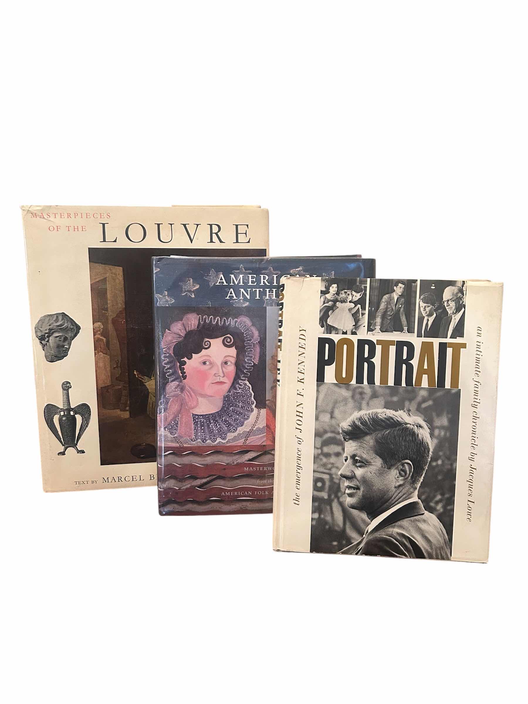 Photo 1 of MASTERPIECES LOUVRE / AMERICAN ANTHEM / PORTRAIT JFK HARD BACK BOOKS