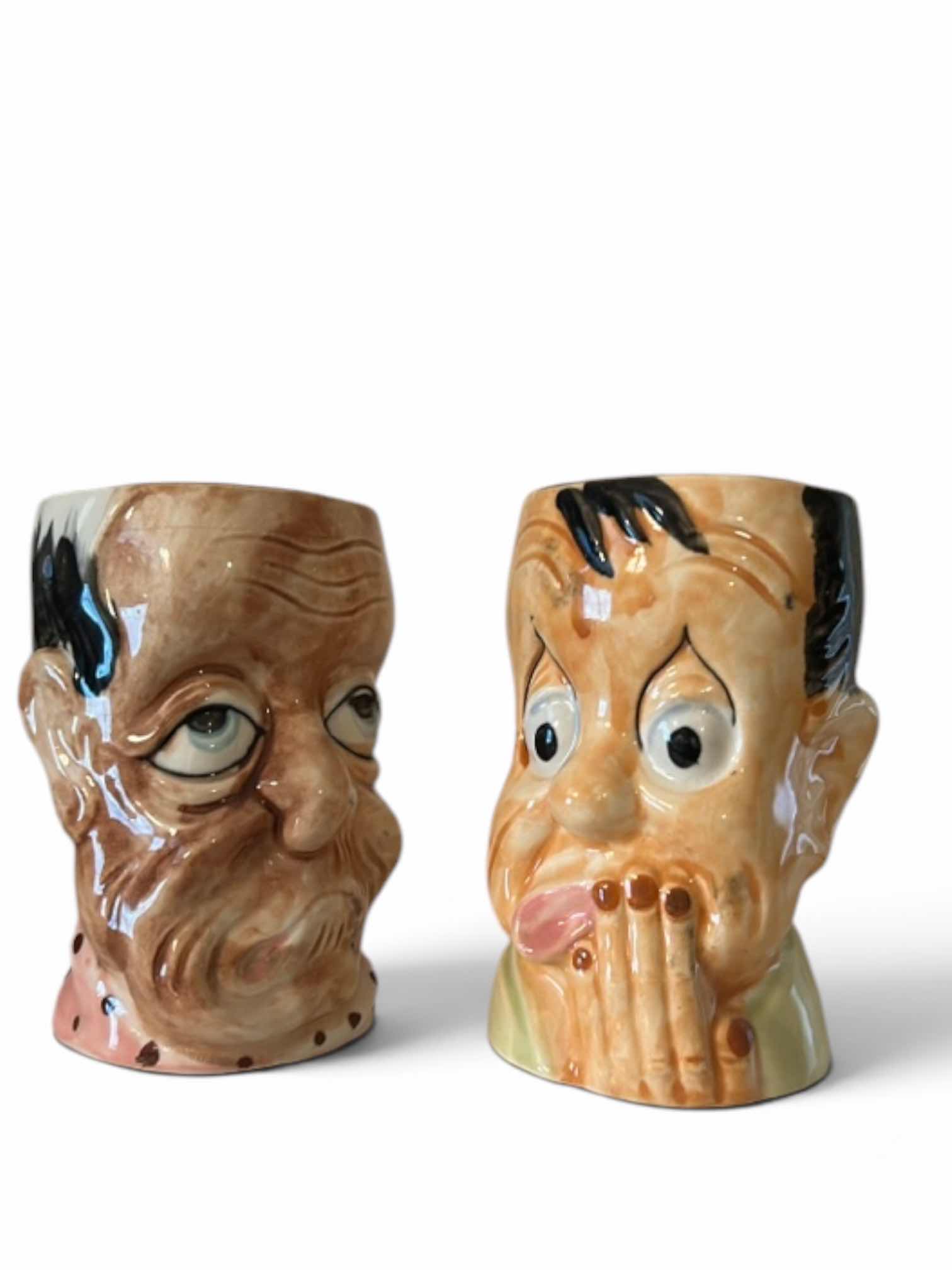 Photo 1 of 2 VINTAGE CERAMIC CHARACTER MUGS H5”