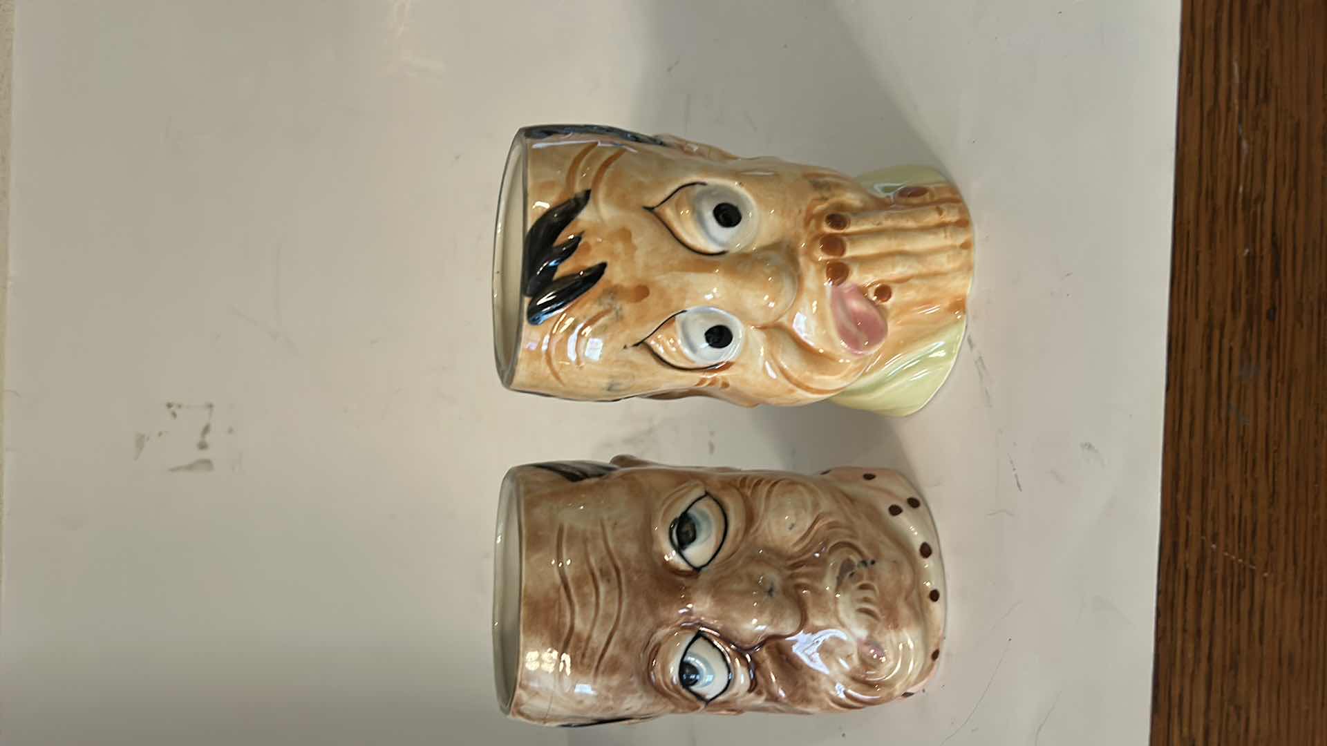Photo 1 of 2 VINTAGE CERAMIC CHARACTER MUGS H5”