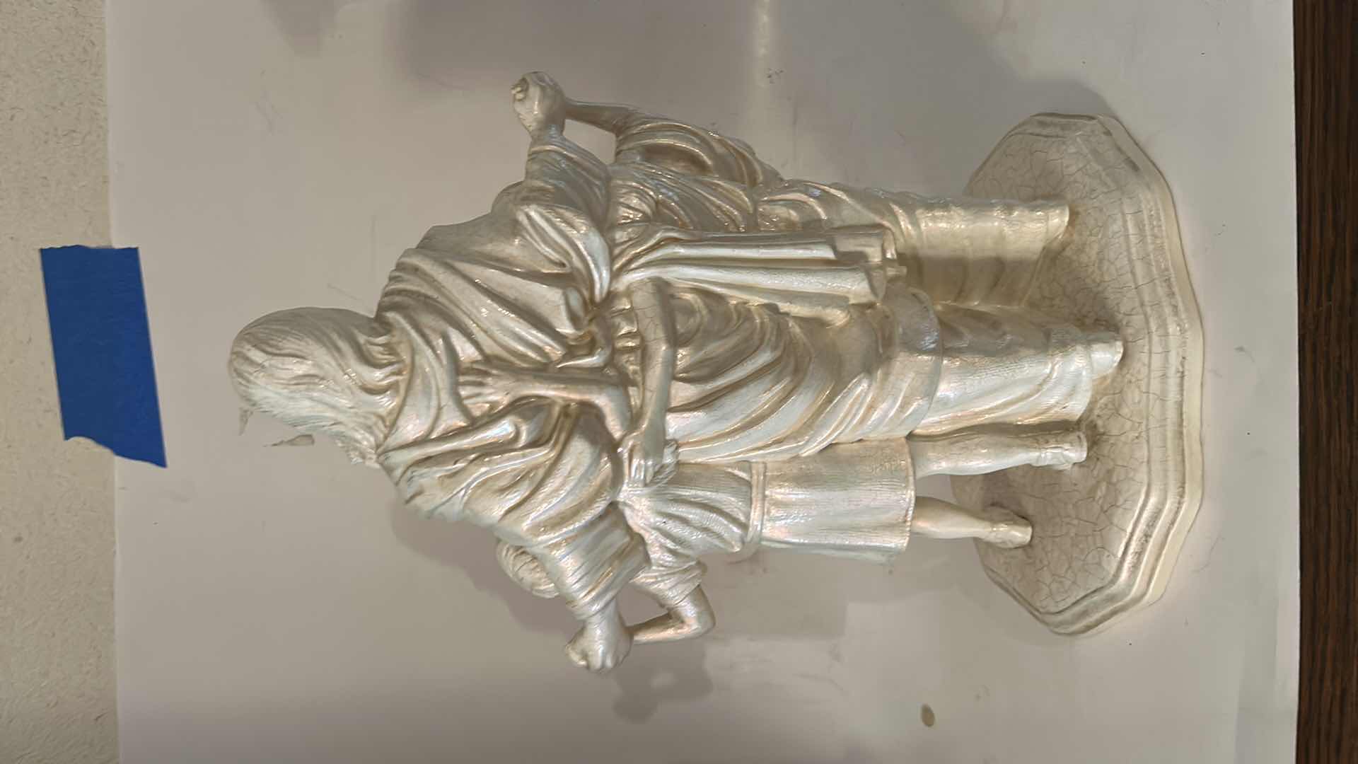 Photo 1 of “JESUS WITH CHILDREN” STATUE, CRACKLE CERAMIC H13.5”