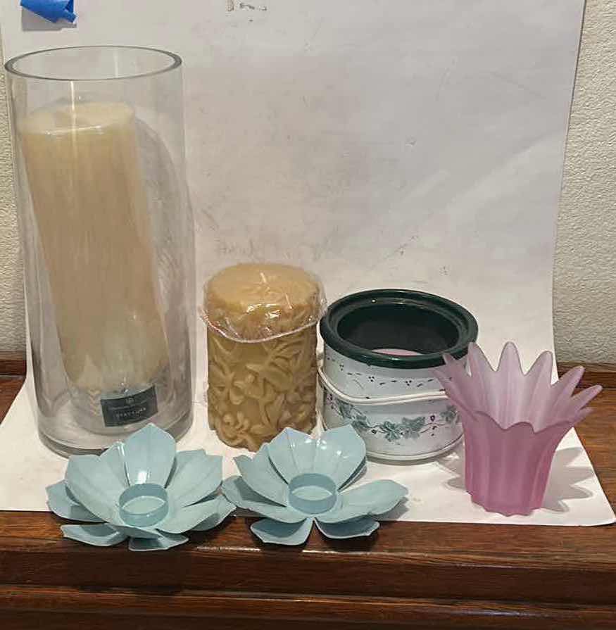 Photo 1 of CANDLE AND CANDLE HOLDERS (TALLEST H14”)