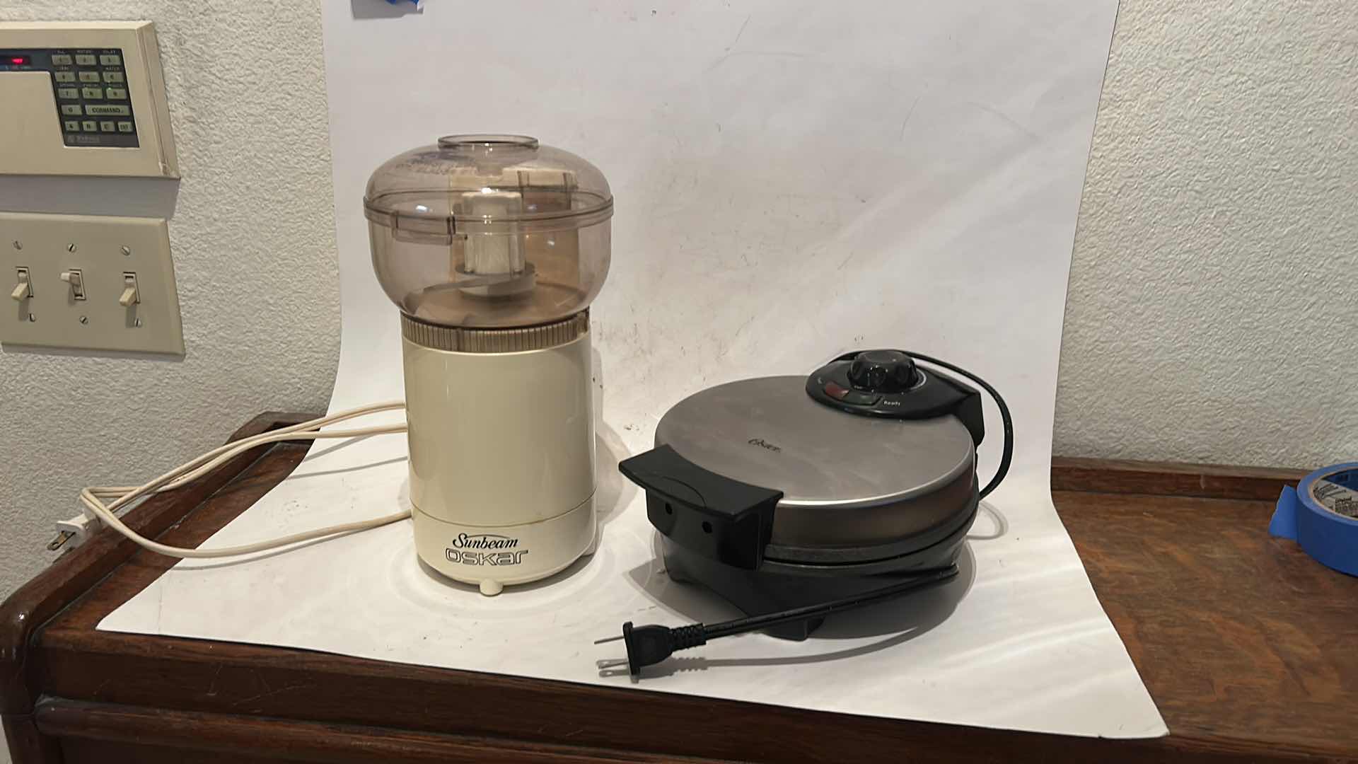 Photo 1 of KITCHEN APPLIANCES- WAFFLE MAKER, OSKAR FOOD PROCESSOR