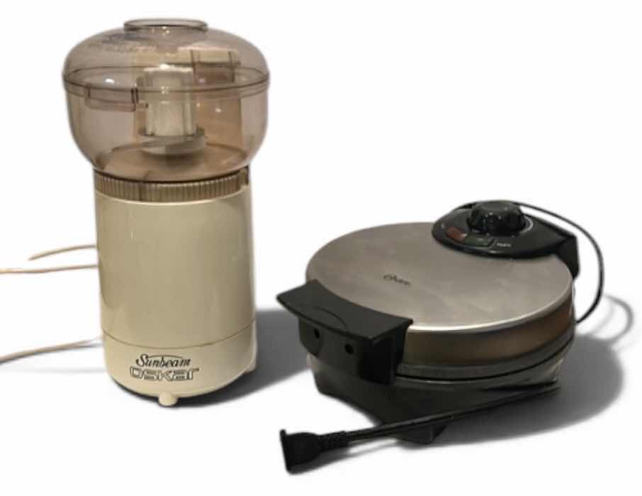 Photo 1 of KITCHEN APPLIANCES- WAFFLE MAKER, OSKAR FOOD PROCESSOR