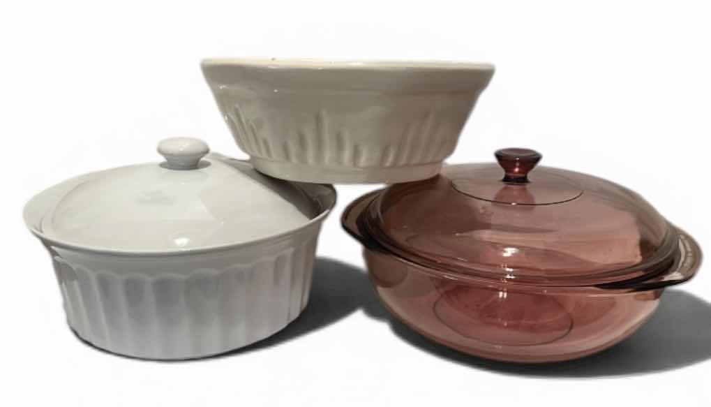 Photo 1 of CASSEROLE DISHES AND MIXING BOWL