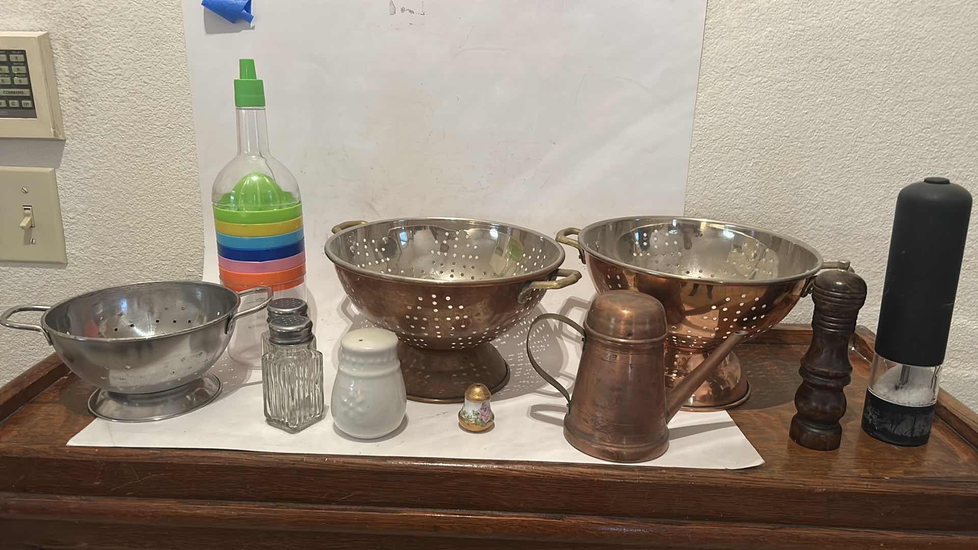 Photo 1 of KITCHEN ITEMS- BRASS COLANDERS & MORE
