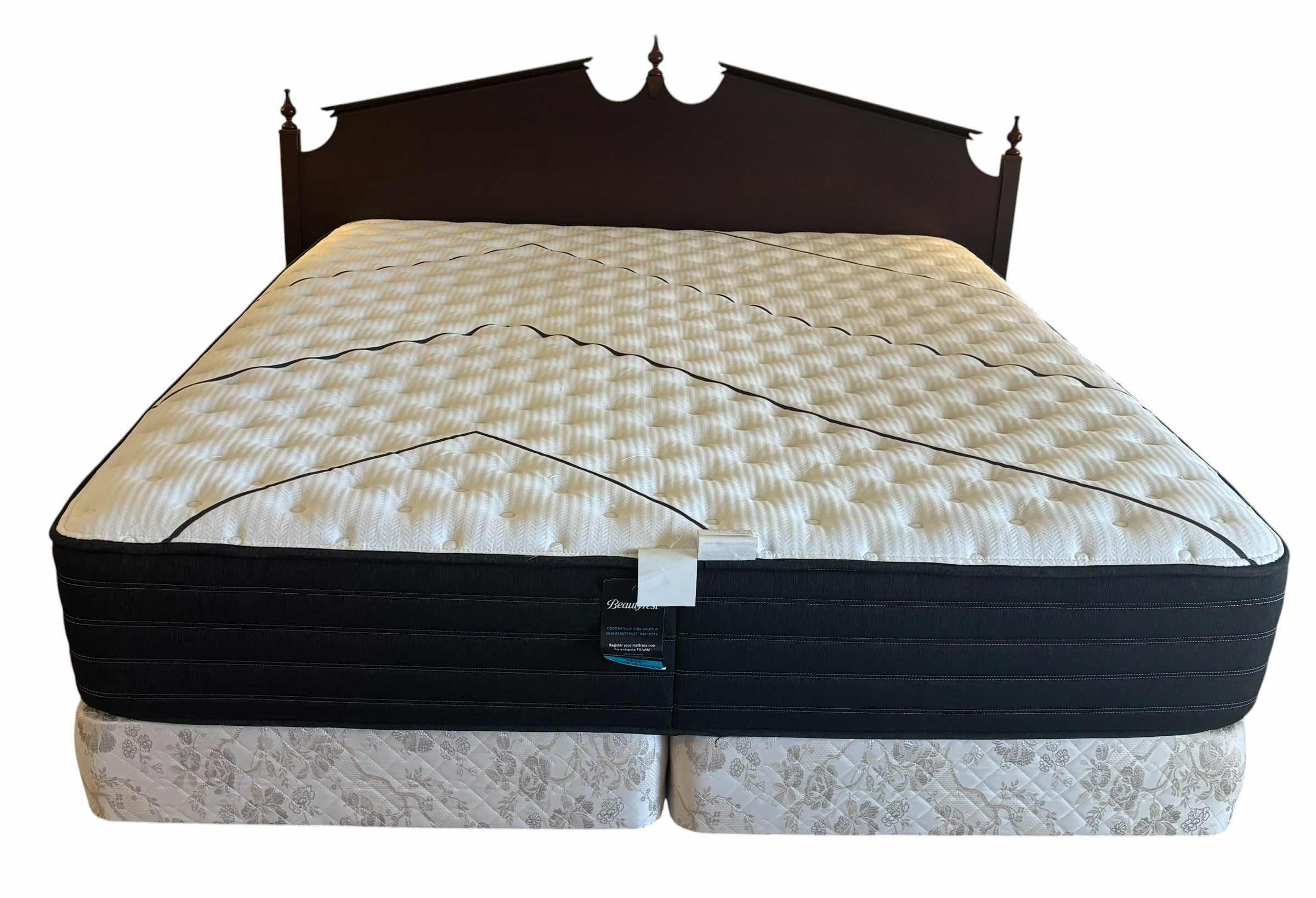 Photo 1 of BEAUTYREST EXTRA FIRM KING SIZE BED WITH VINTAGE HEADBOARD