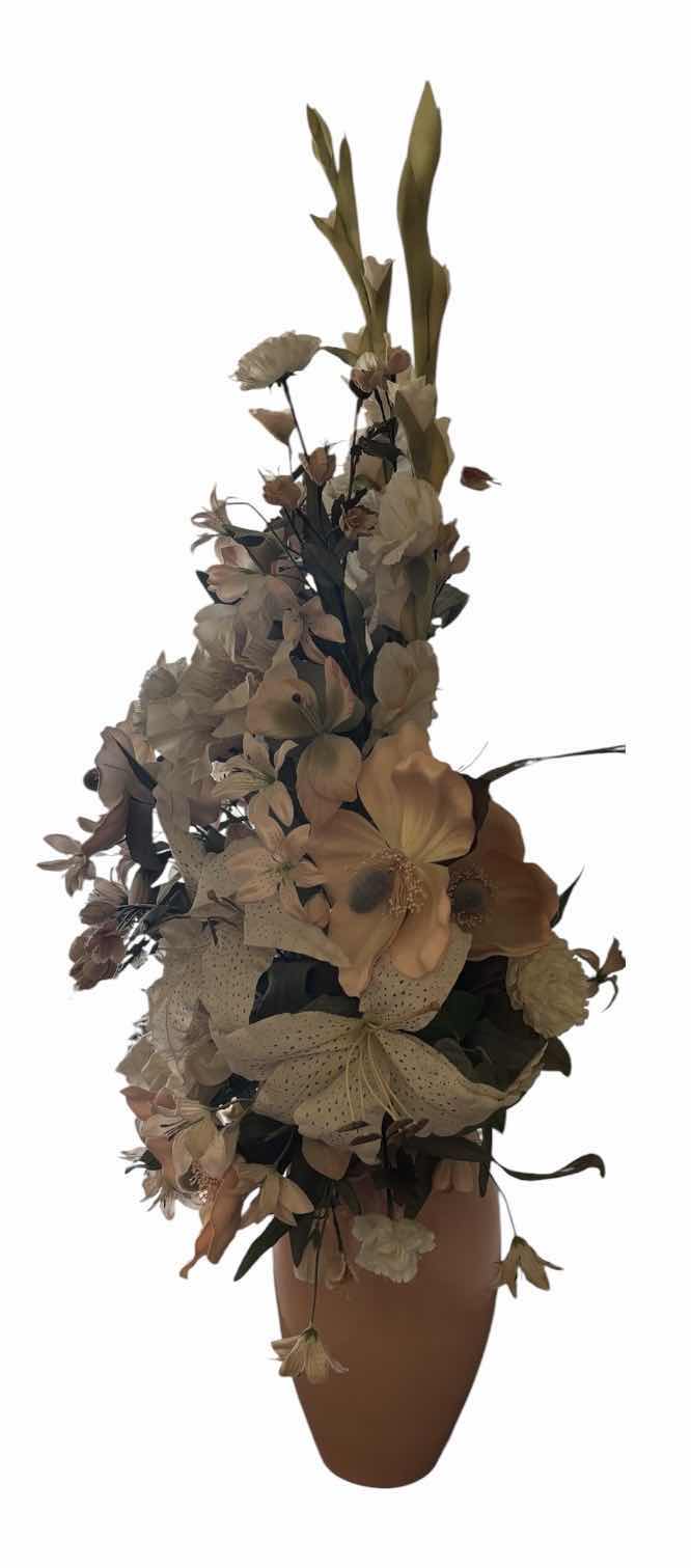 Photo 1 of DECORATIVE ARTIFICIAL FLOWERS IN LIGHT PINK VASE H43”