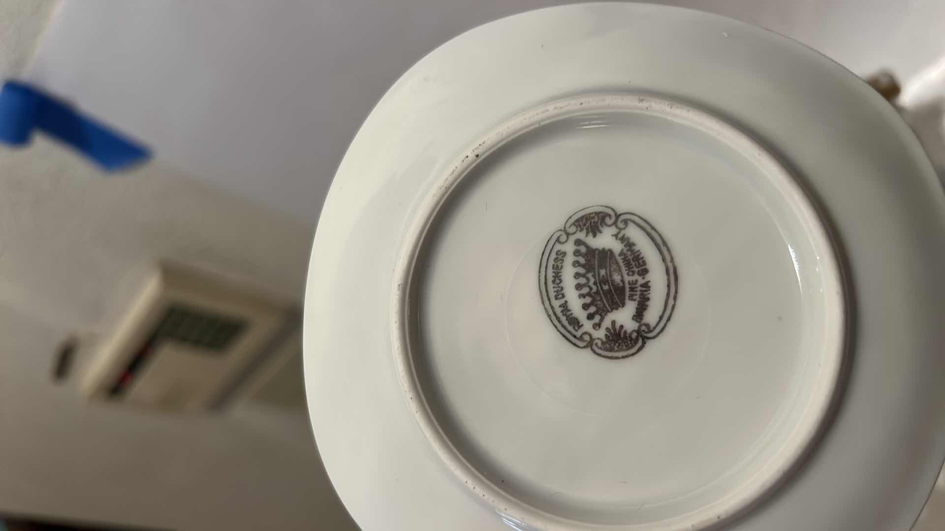 Photo 1 of 2 ROYAL DUCHESS FINE CHINA BAVARIA PLATES 4.5” PLATES, 2 VASES, H4” ELEPHANT FIGURINE, & MINI CUPS