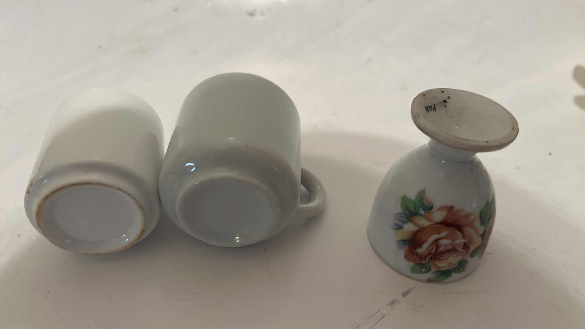 Photo 1 of 2 ROYAL DUCHESS FINE CHINA BAVARIA PLATES 4.5” PLATES, 2 VASES, H4” ELEPHANT FIGURINE, & MINI CUPS