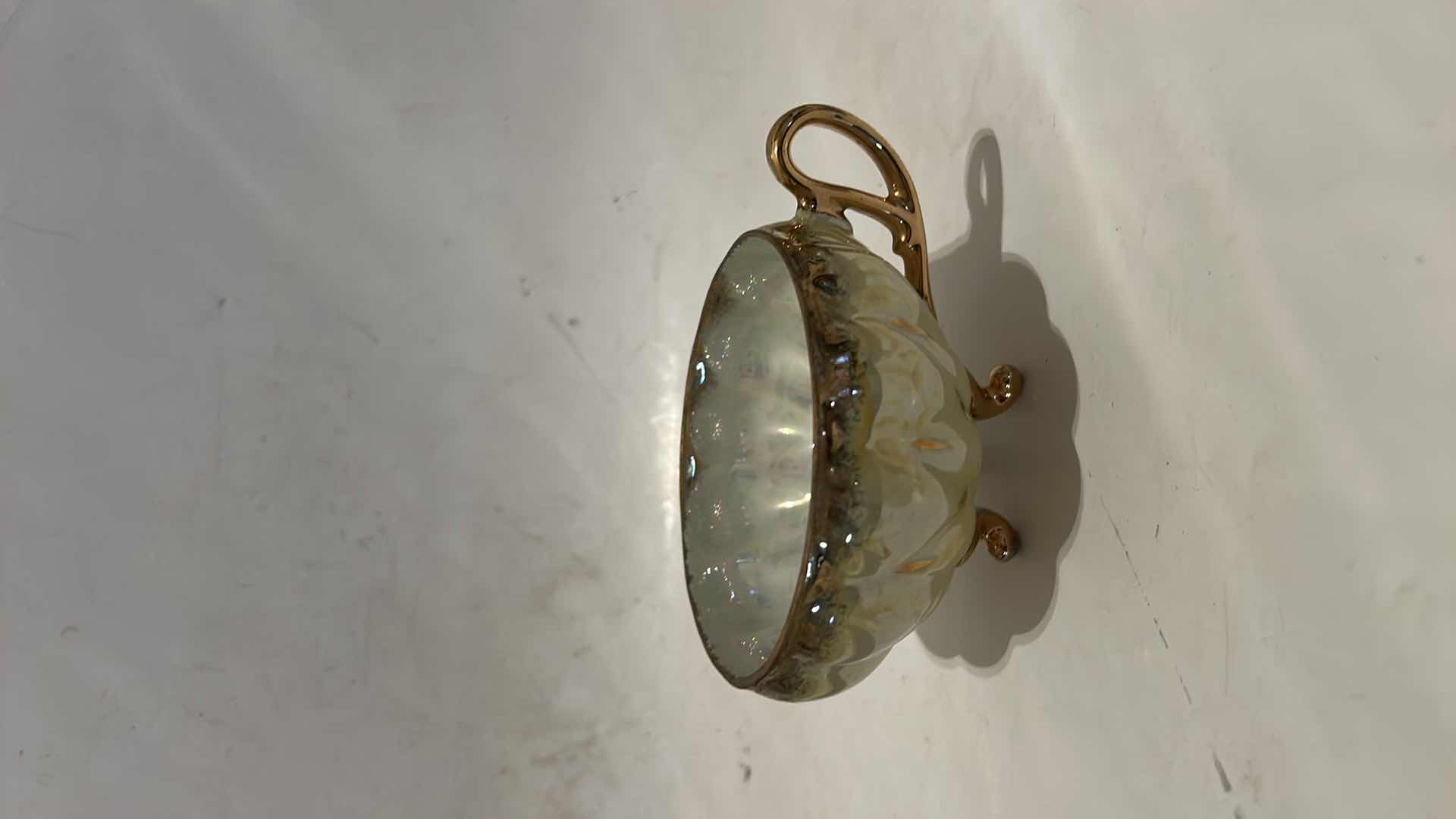 Photo 1 of 2-TIER DESSERT STAND, COLLECTIBLE TEACUPS AND DISH