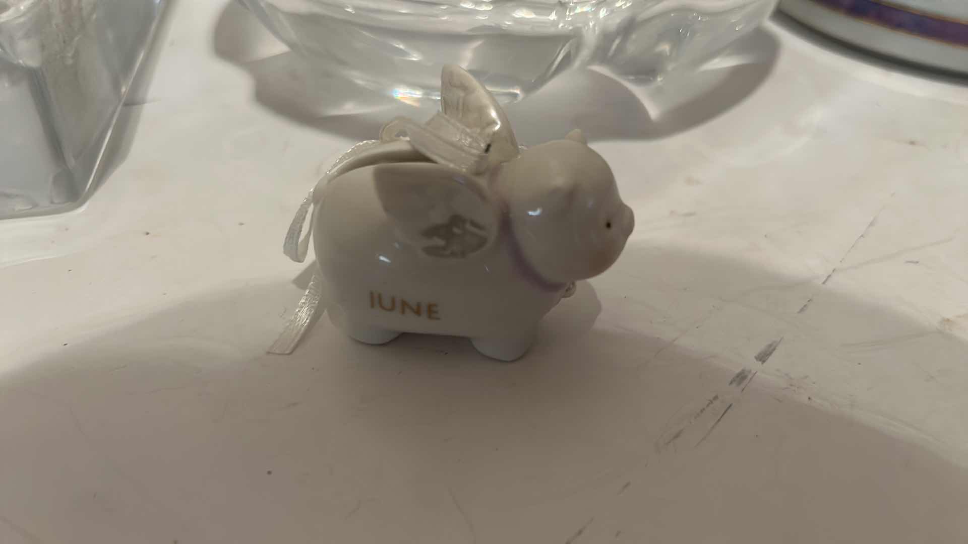 Photo 1 of 3 ASHTRAYS & TINY PORCELAIN PIG