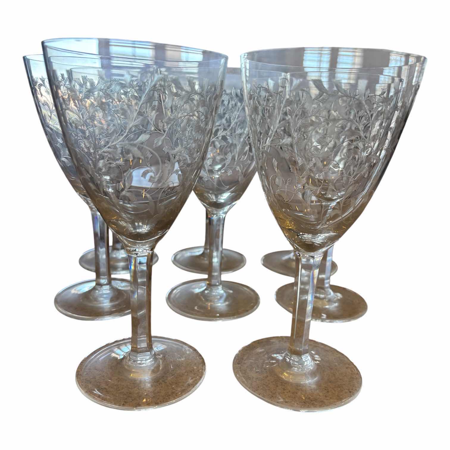 Photo 1 of VINTAGE CRYSTAL WINE GOBLETS (8) $80