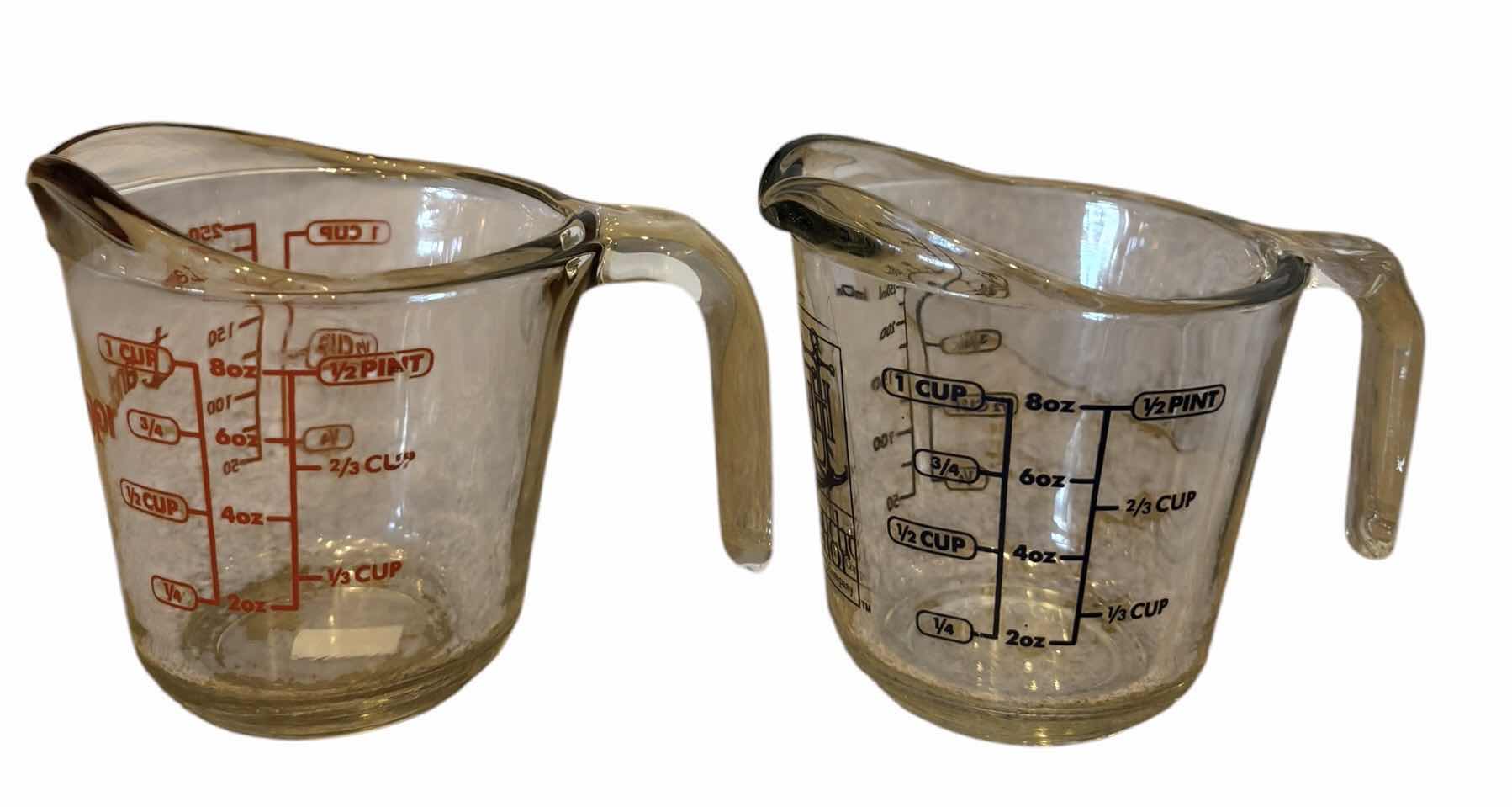 Photo 1 of VINTAGE ANCHOR HOCKING GLASS MEASURING CUPS (4)