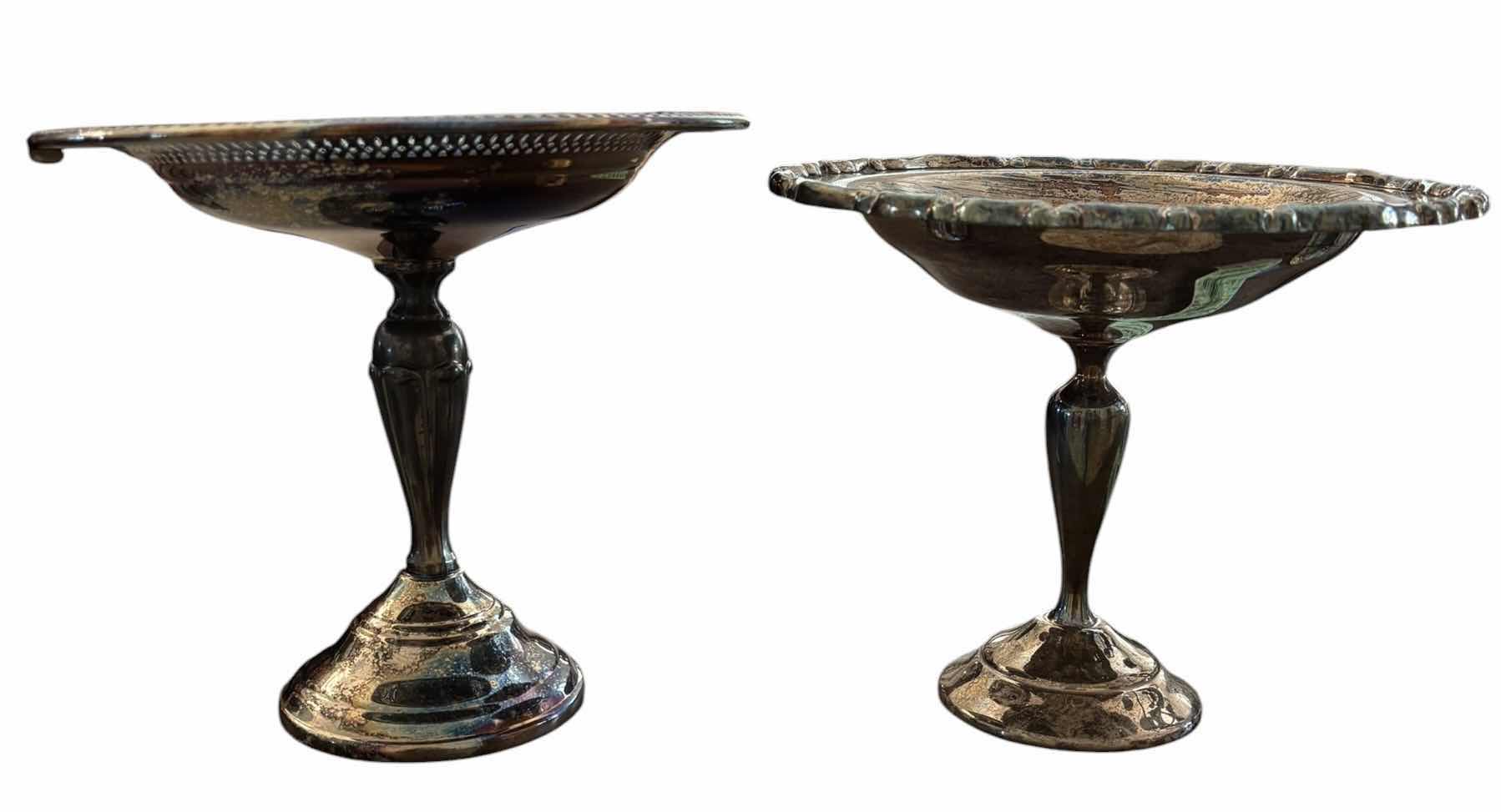 Photo 1 of VINTAGE SILVER-PLATE COMPOTE DISHES (2) H7”