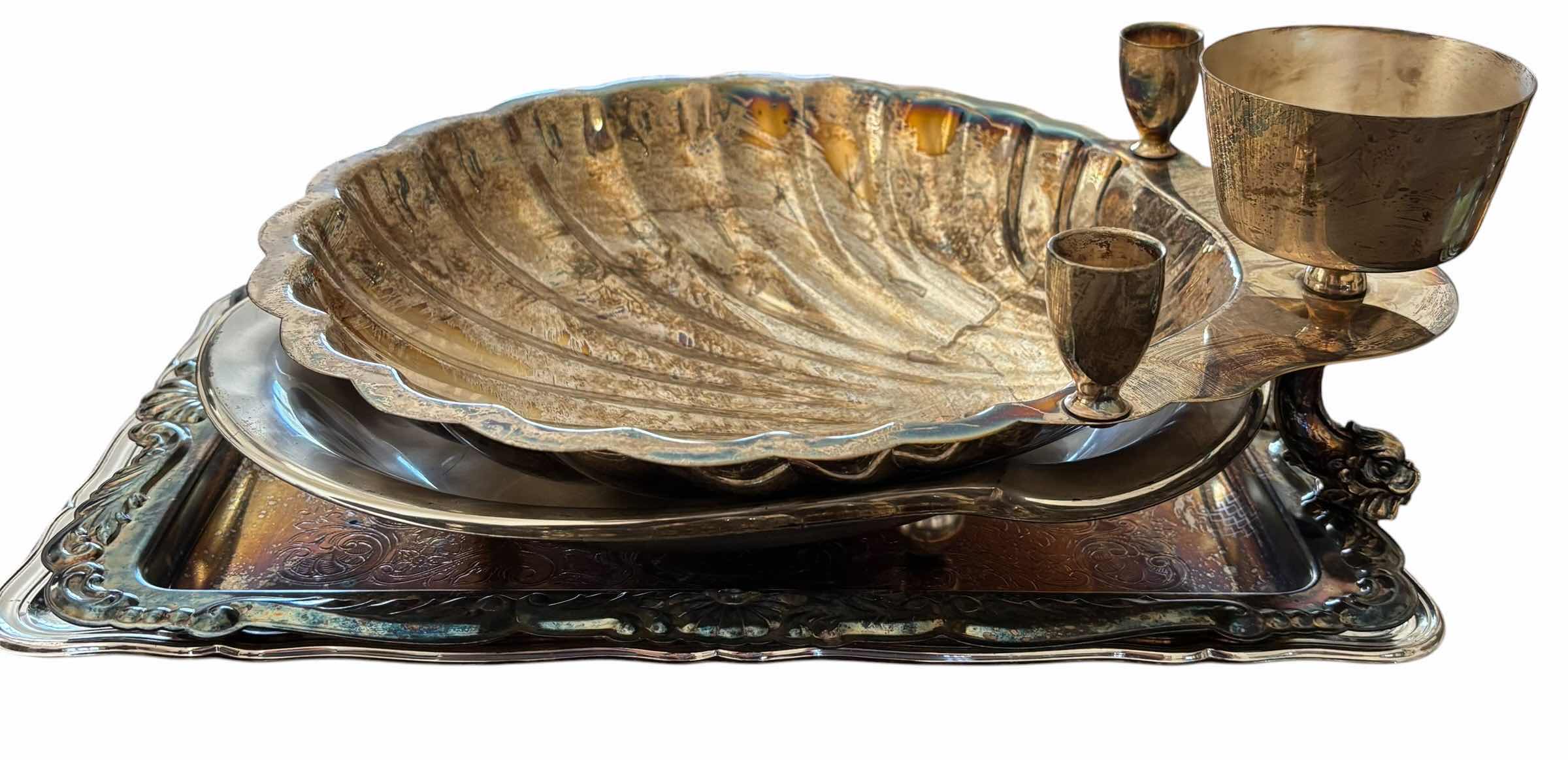 Photo 1 of SILVER PLATE PLATTERS (4)