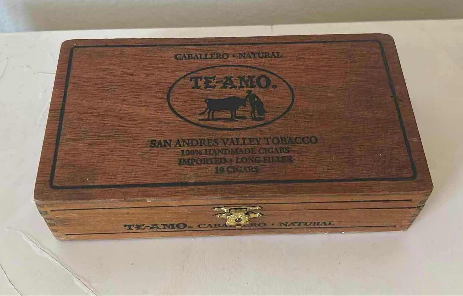 Photo 1 of 4- VINTAGE WOODEN CIGAR BOXES FROM ASTRAL TE AMO