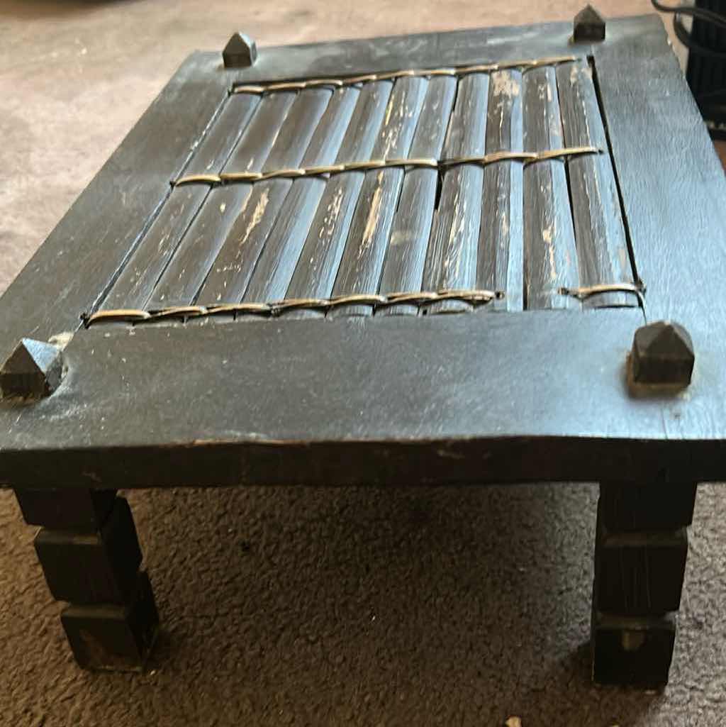 View 3 of LOW WOODEN TINETAN ALTAR TABLE 16" X 10" H 4"