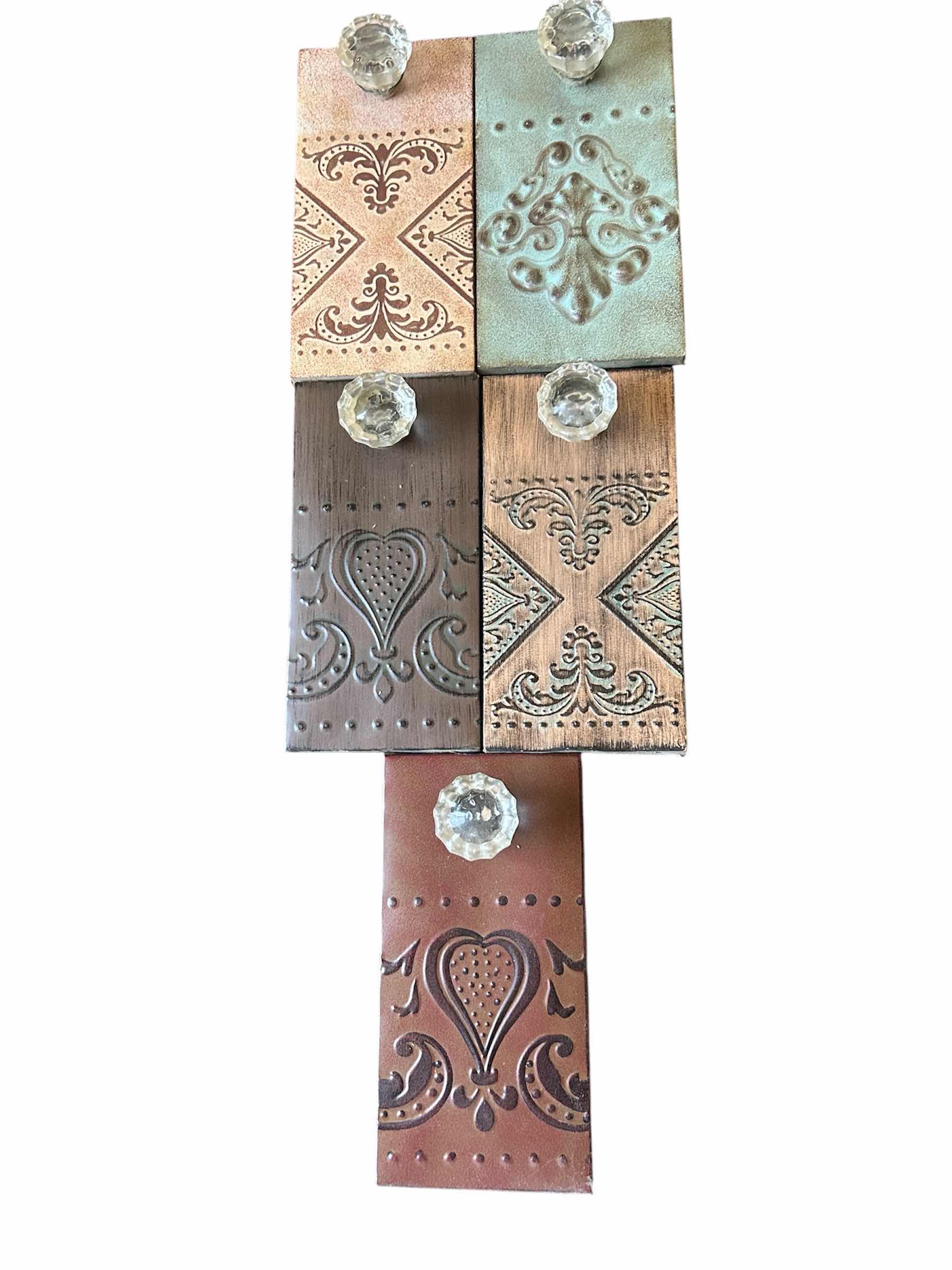 Photo 1 of 5- DECORATIVE WALL PLAQUES TIN COVERED WOOD 10"